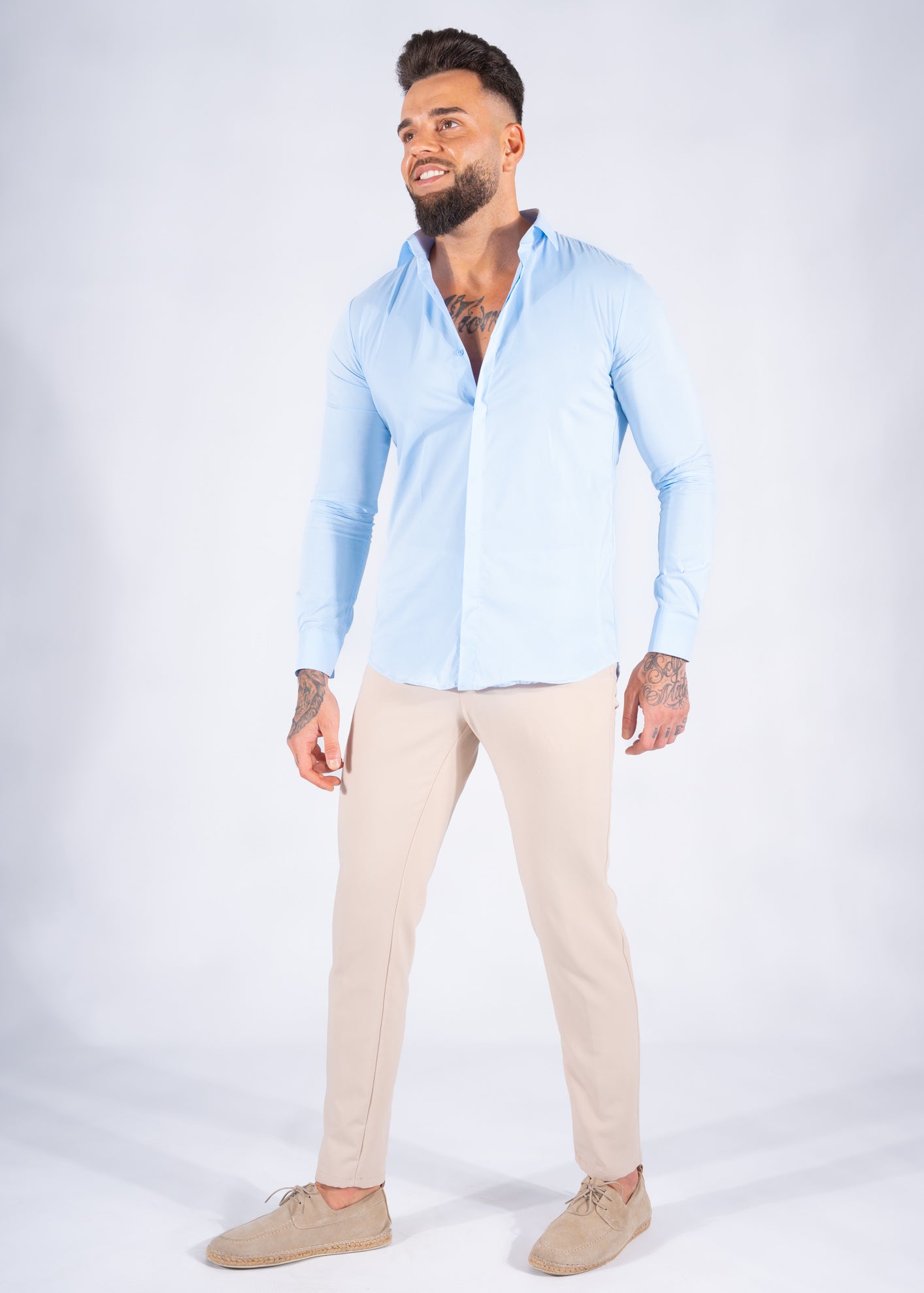 Overhemd Frankie slim fit licht blauw