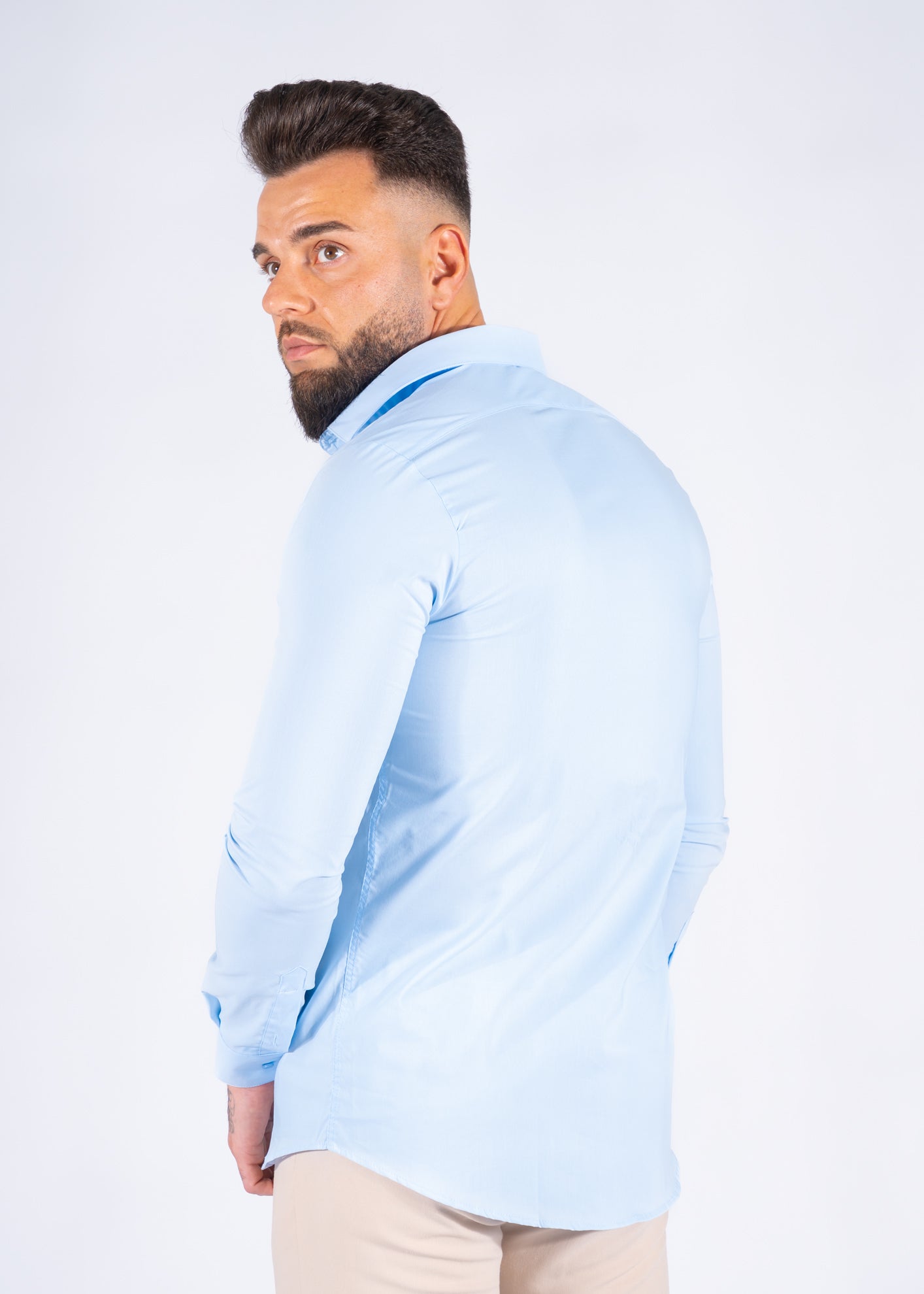 Overhemd Frankie slim fit licht blauw