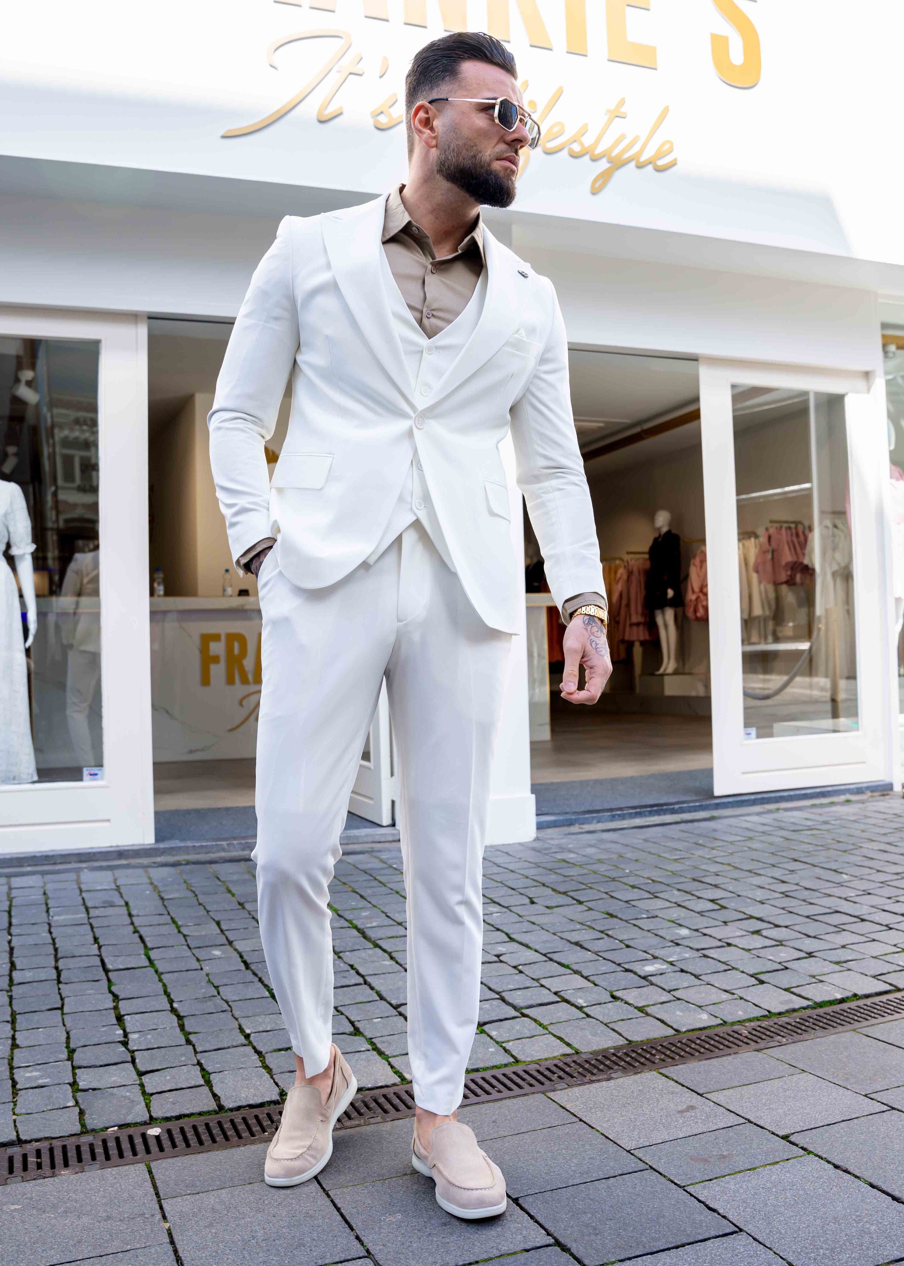 Suit three piece Cayenne off white