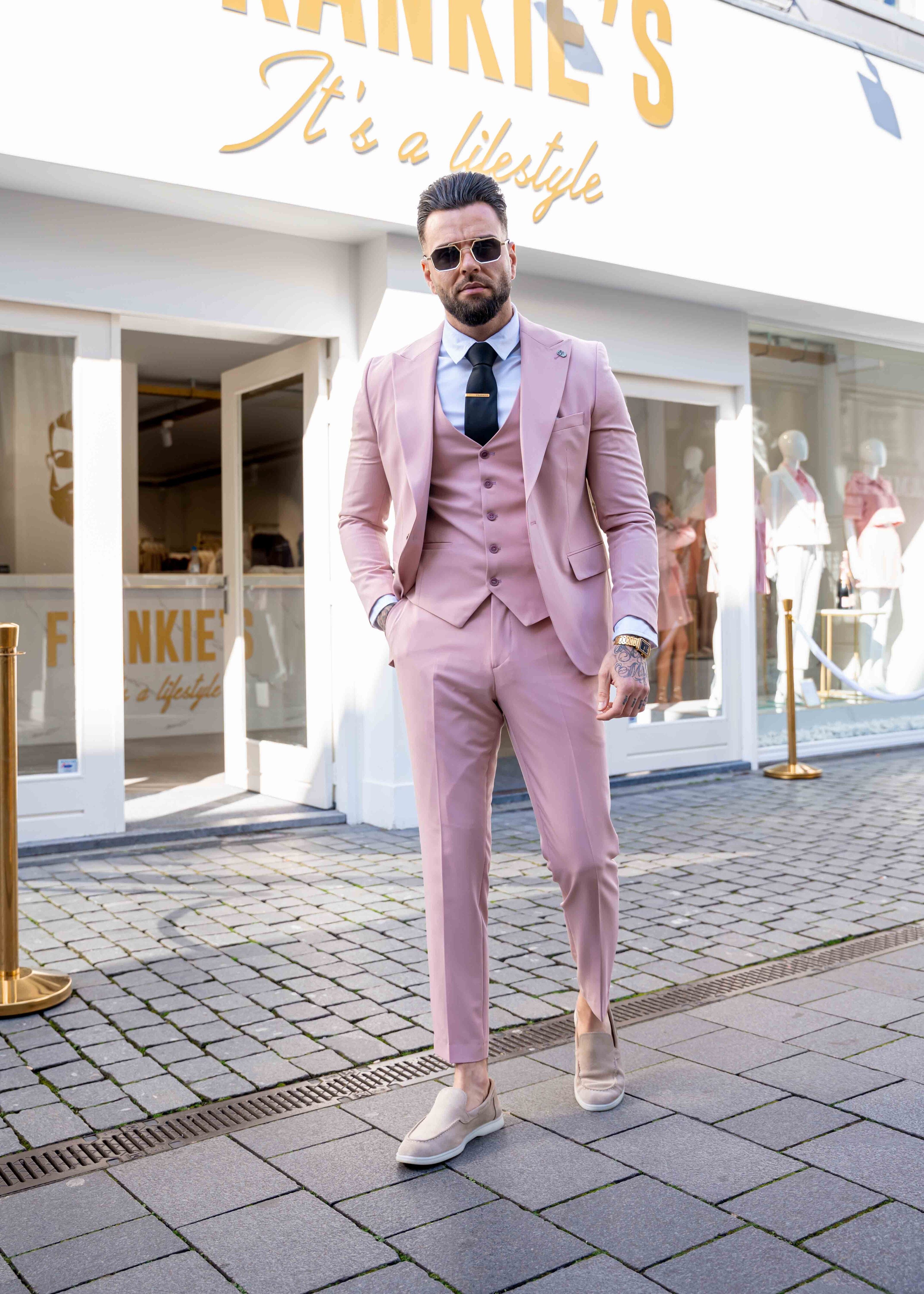 Suit three piece Cayenne old pink