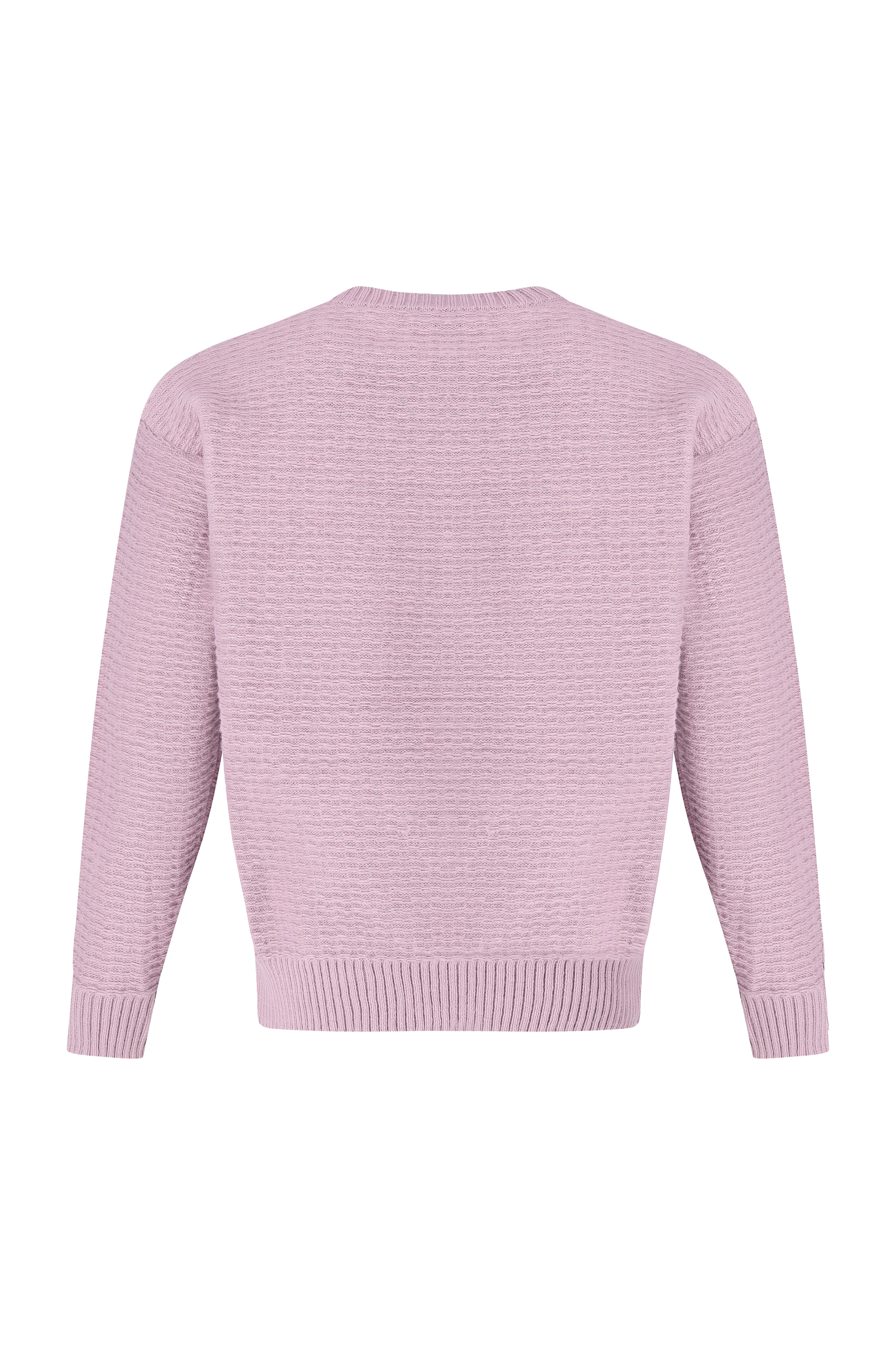 Textured Crewneck Knit - Lilac - Frankie's