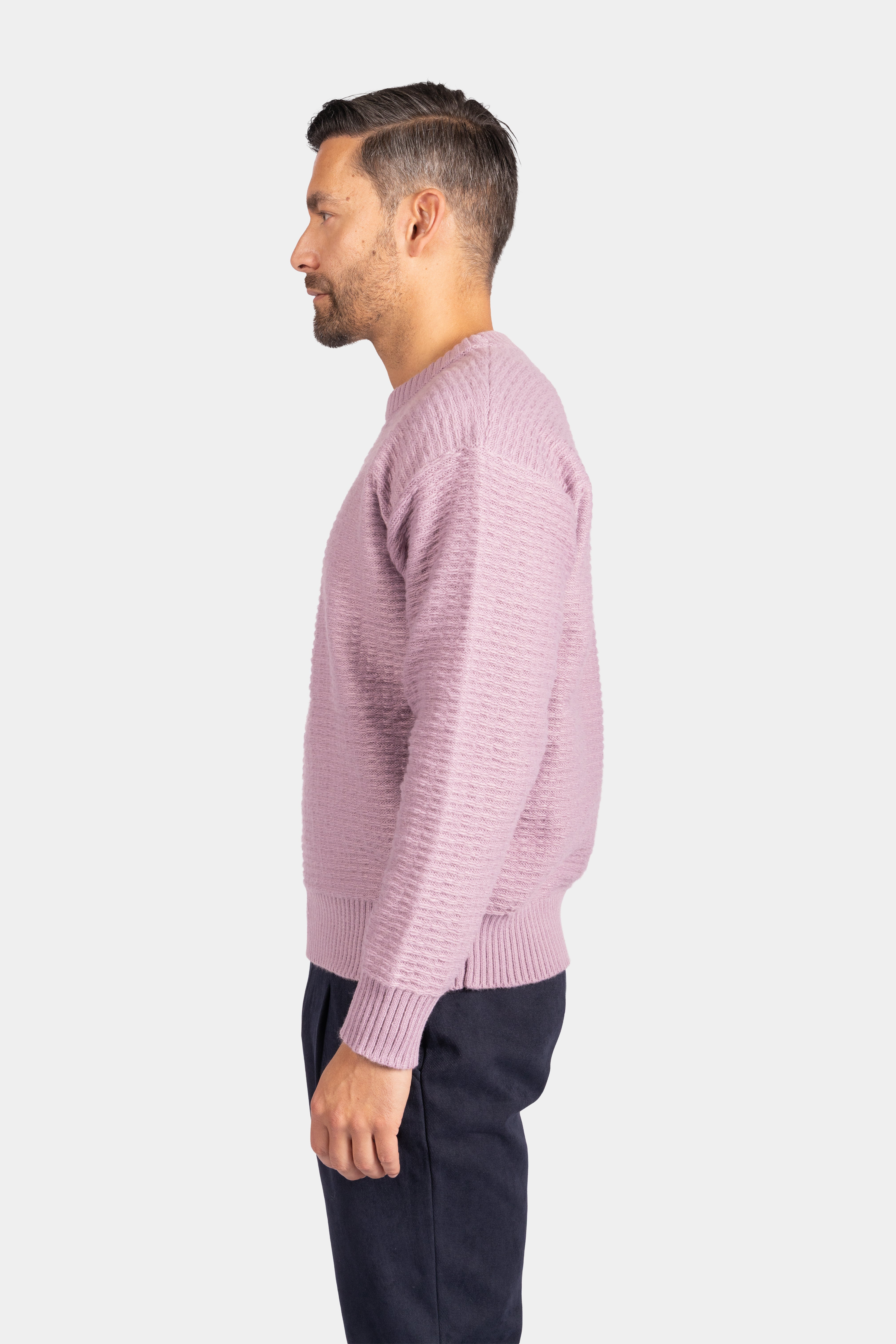 Textured Crewneck Knit - Lilac - Frankie's