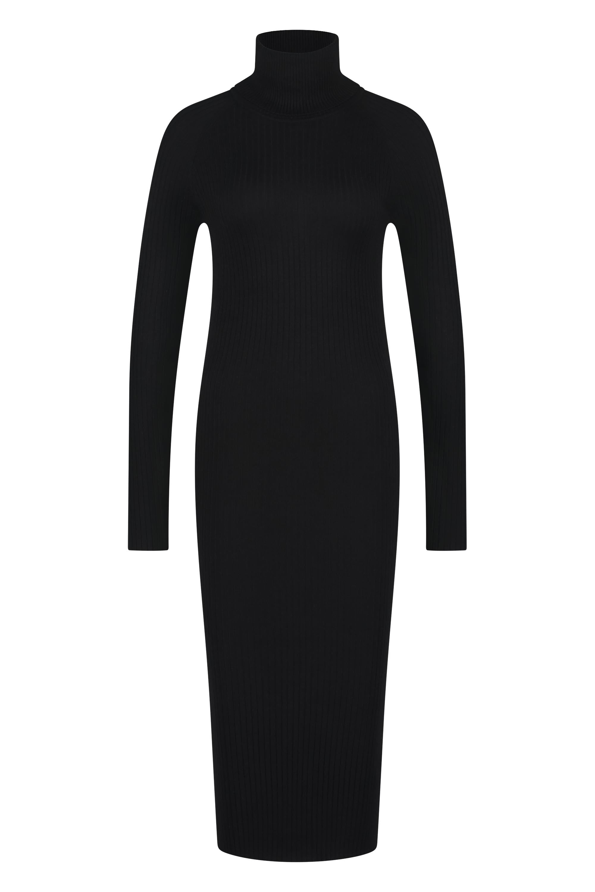 Turtleneck dress knitwear black