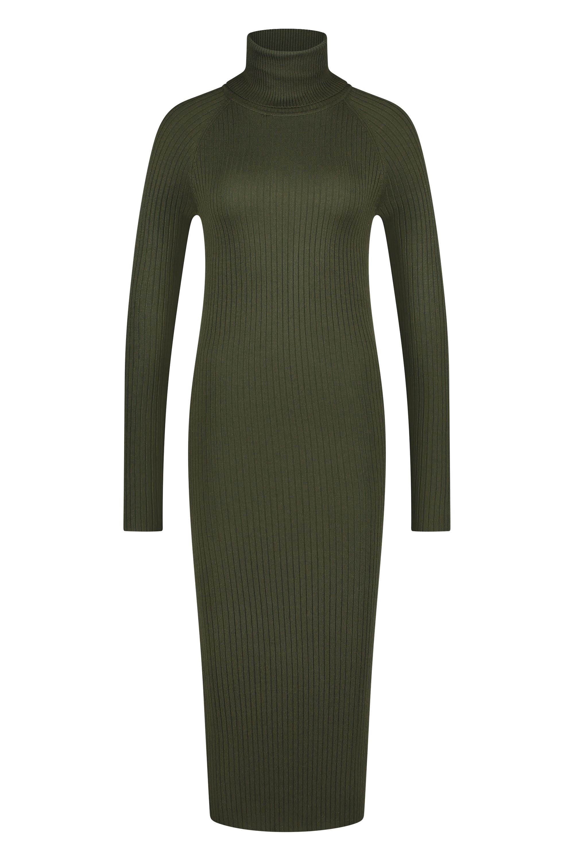 Turtleneck dress knitwear khaki