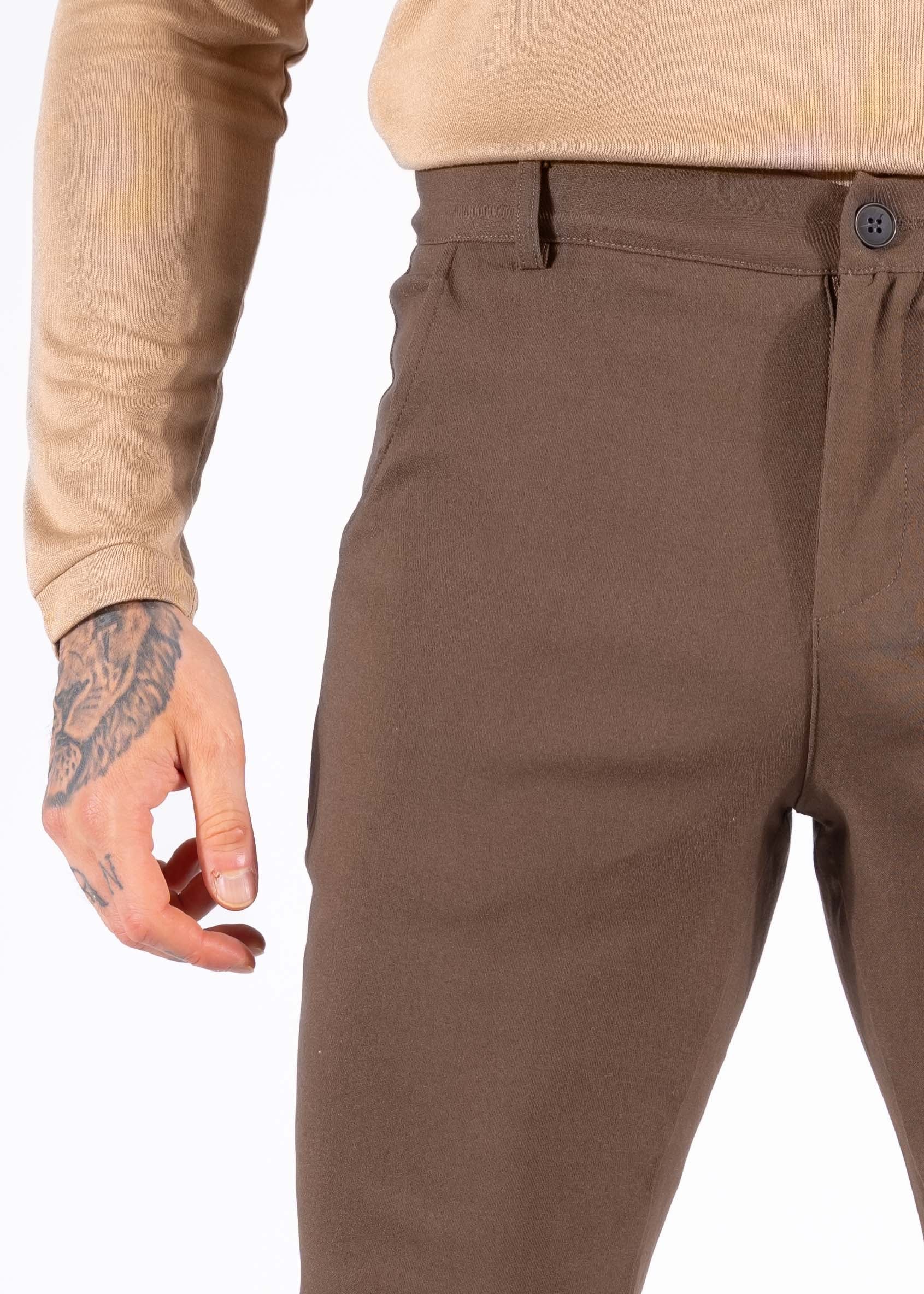 Super stretch pantalon brown