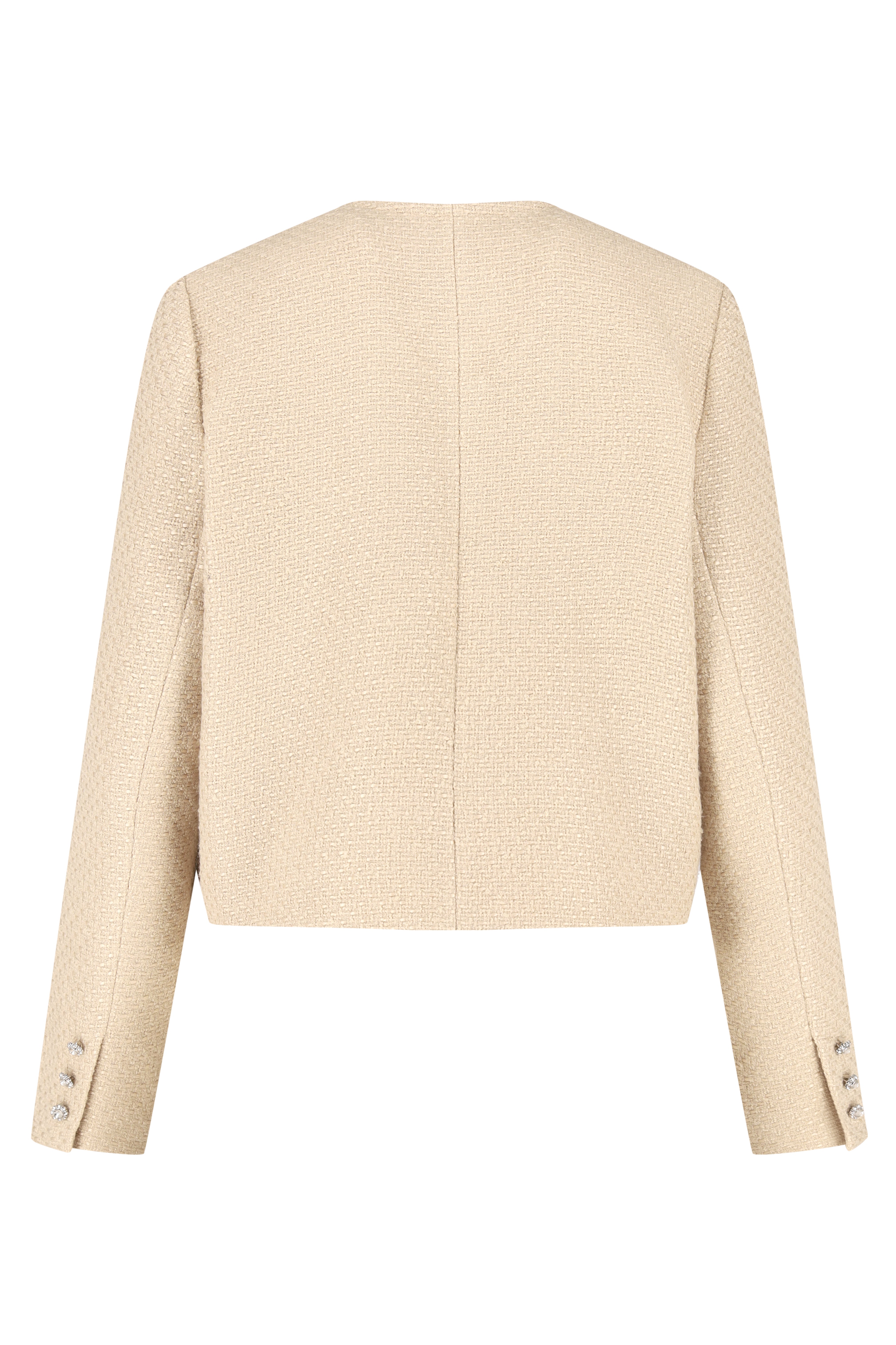 Bouclé Crop Jacket - Beige