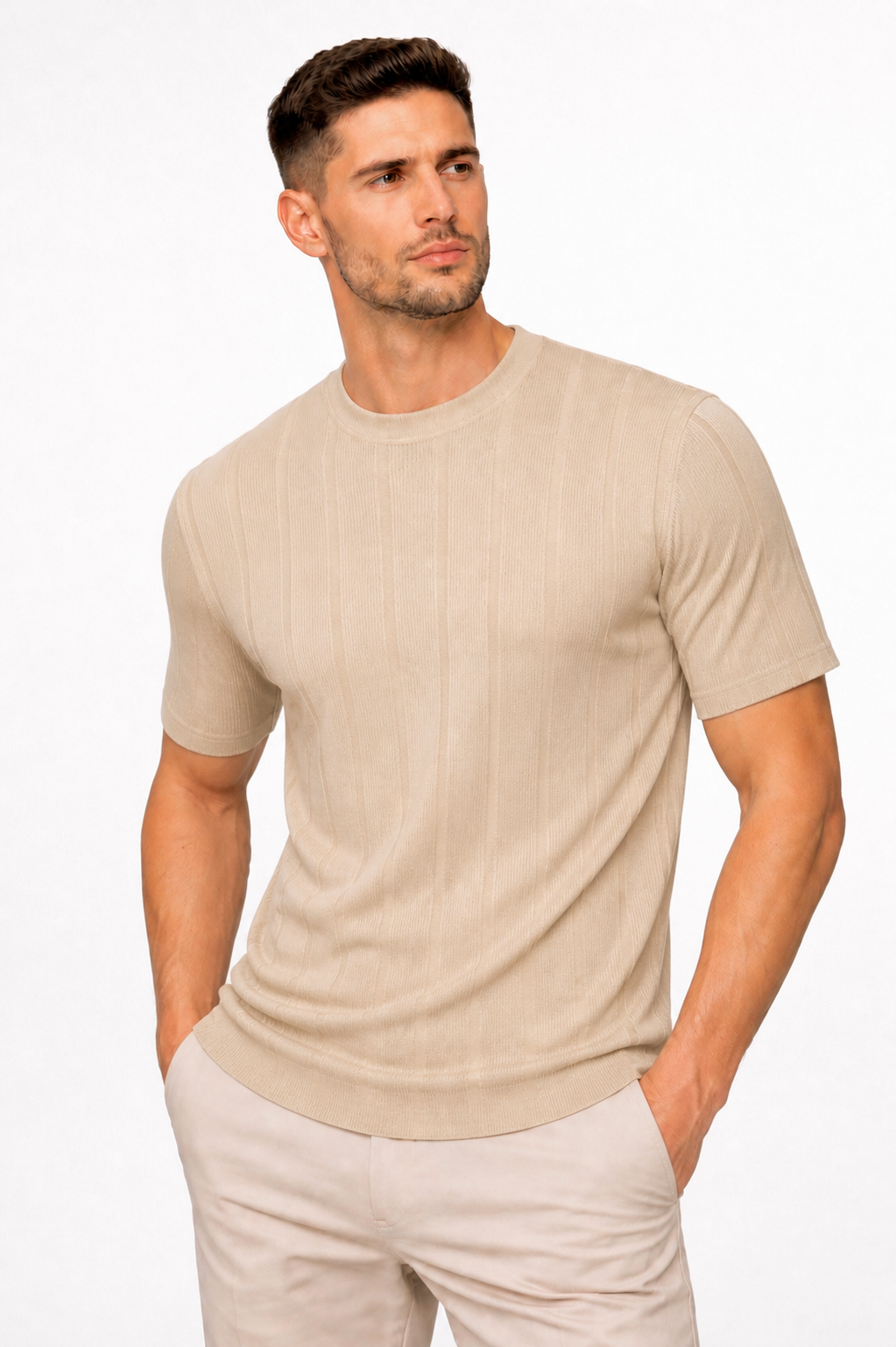 Classic Knitwear T-shirt Beige - Frankie's