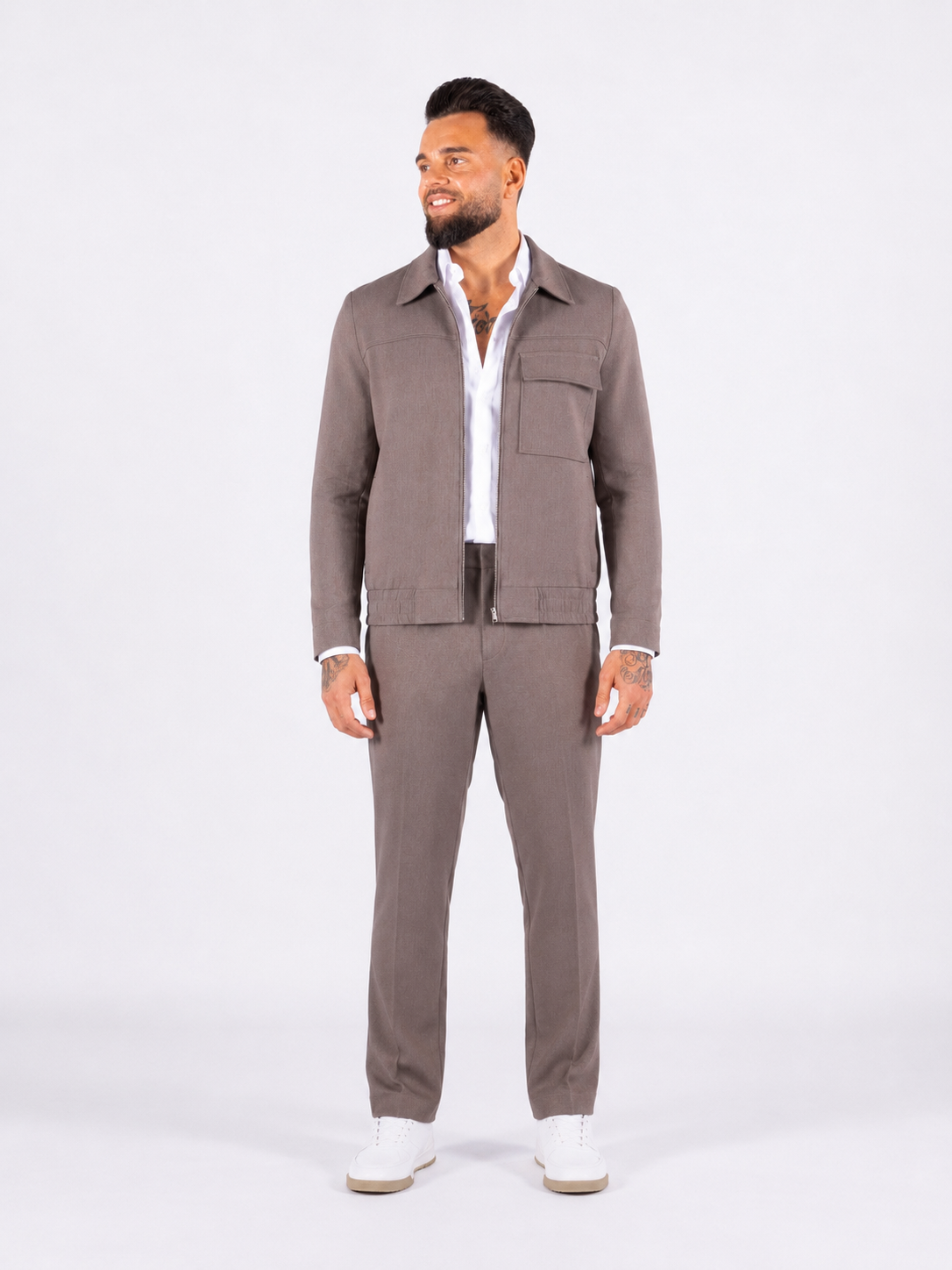 Jacket & Pantalon Matching Set - Grey