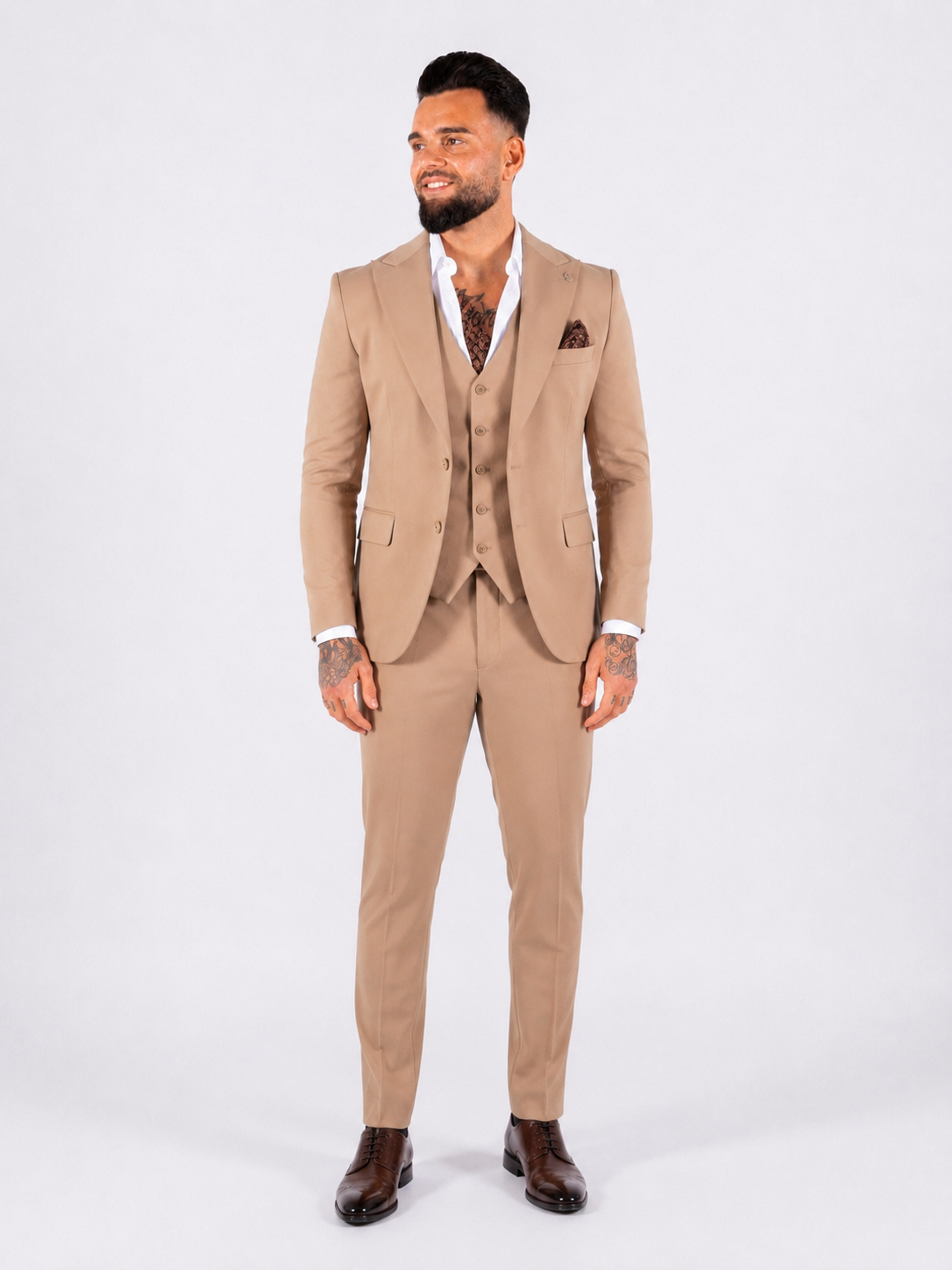Suit Three Piece Valencia Camel