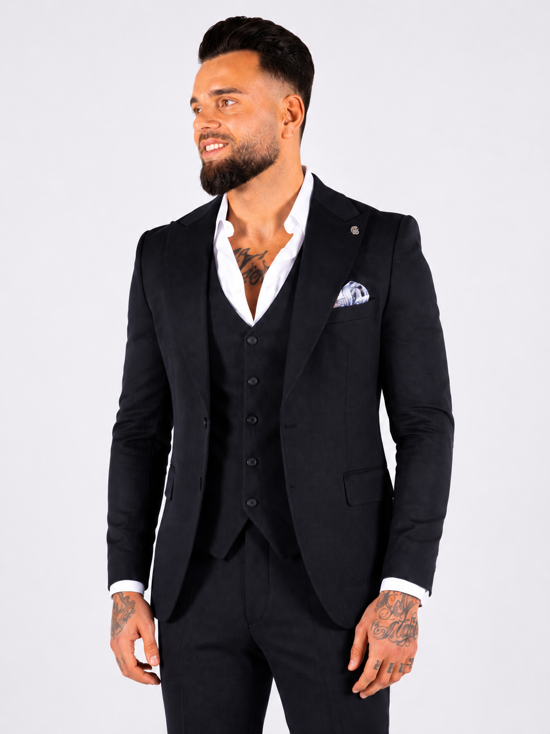 Suit Three Piece Havana Black - Frankie's