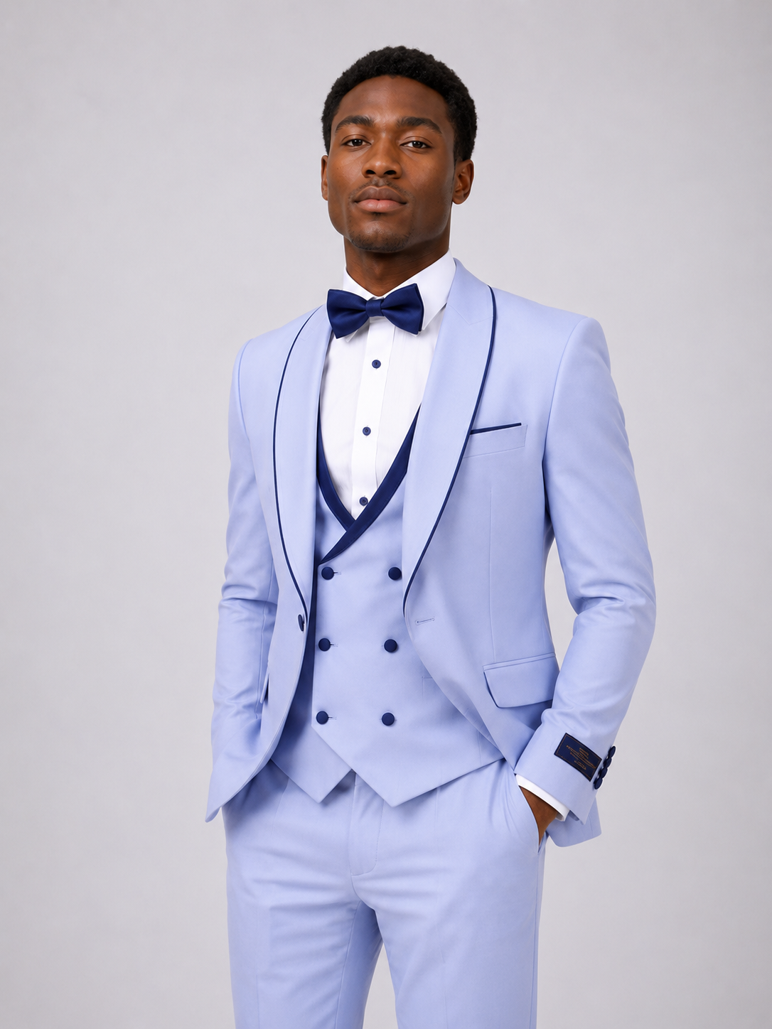 Frankie Premium 4-piece wedding suit light blue - Frankie's
