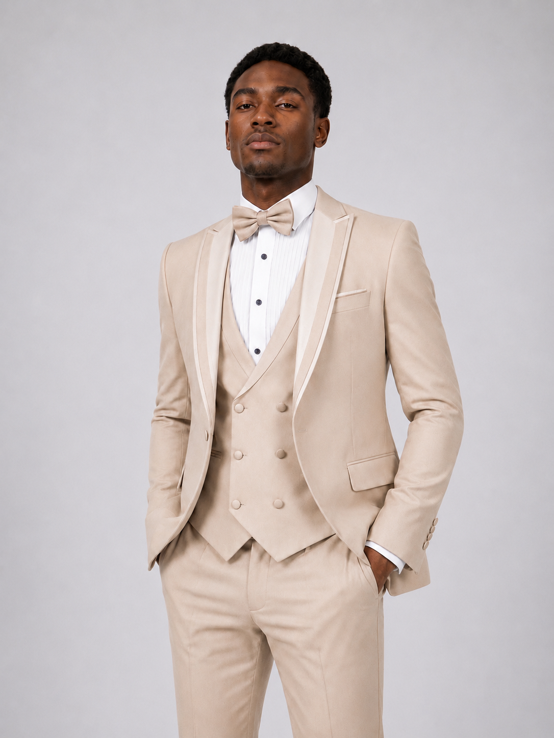 Frankie premium 4-piece wedding suit beige - Frankie's