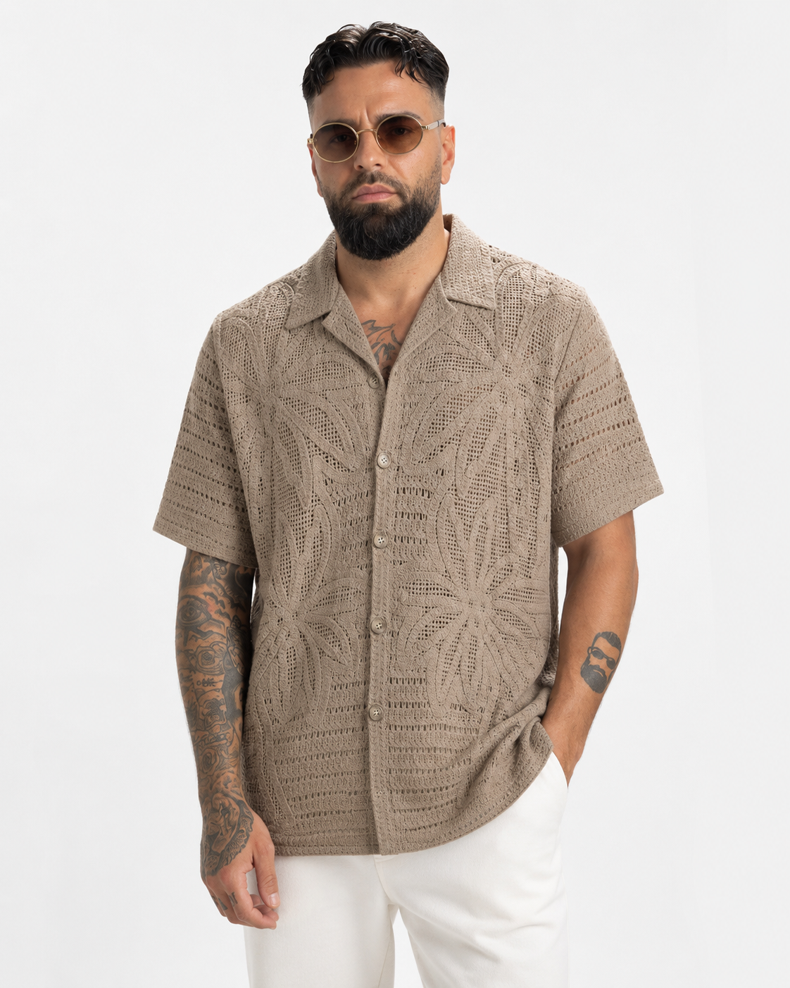 Paros Knitted Shirt Brown