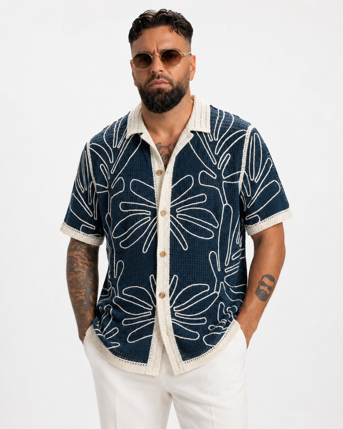 Milos Knitted Shirt Navy