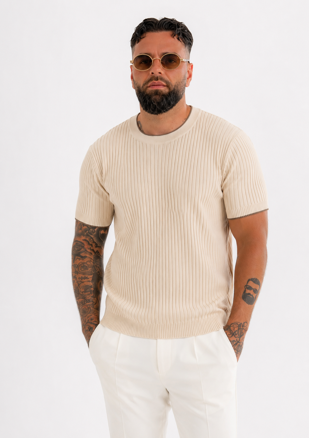 Frankies Essential Tee Beige
