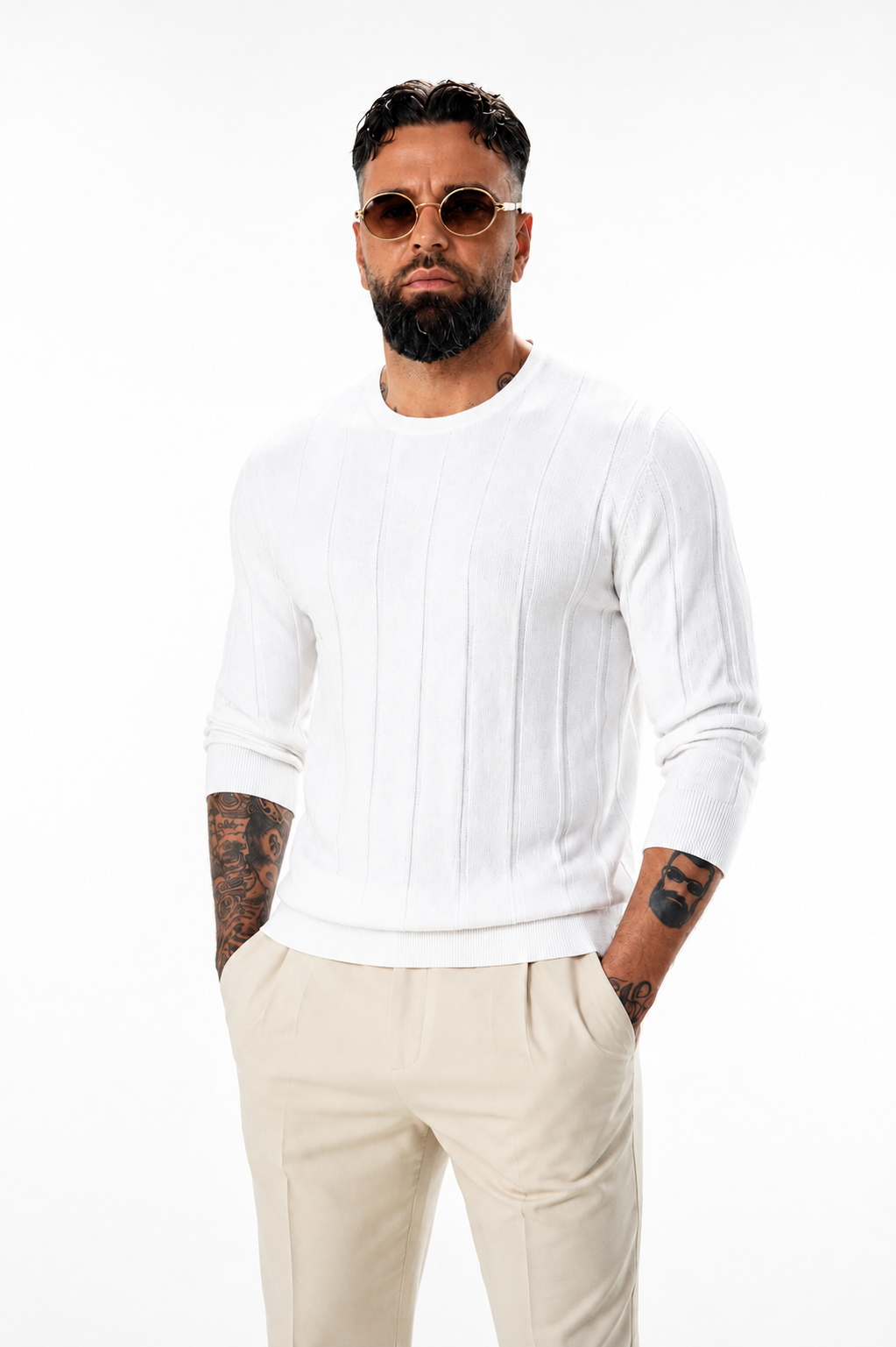 Classic Knitwear Pullover White