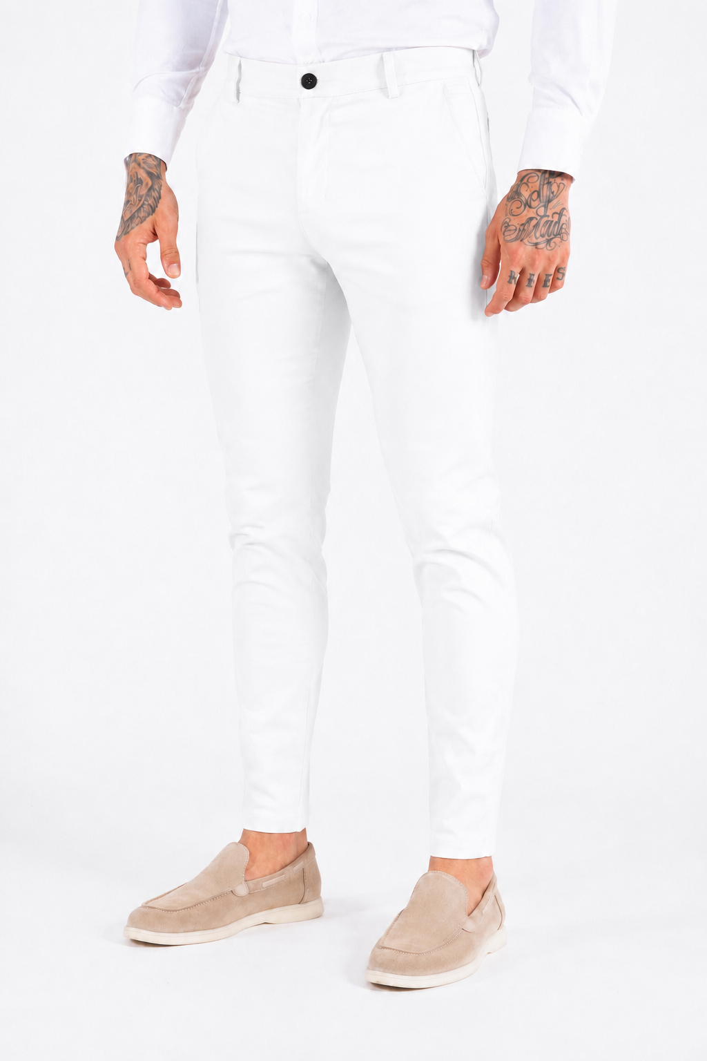 Pantalon super stretch blanc
