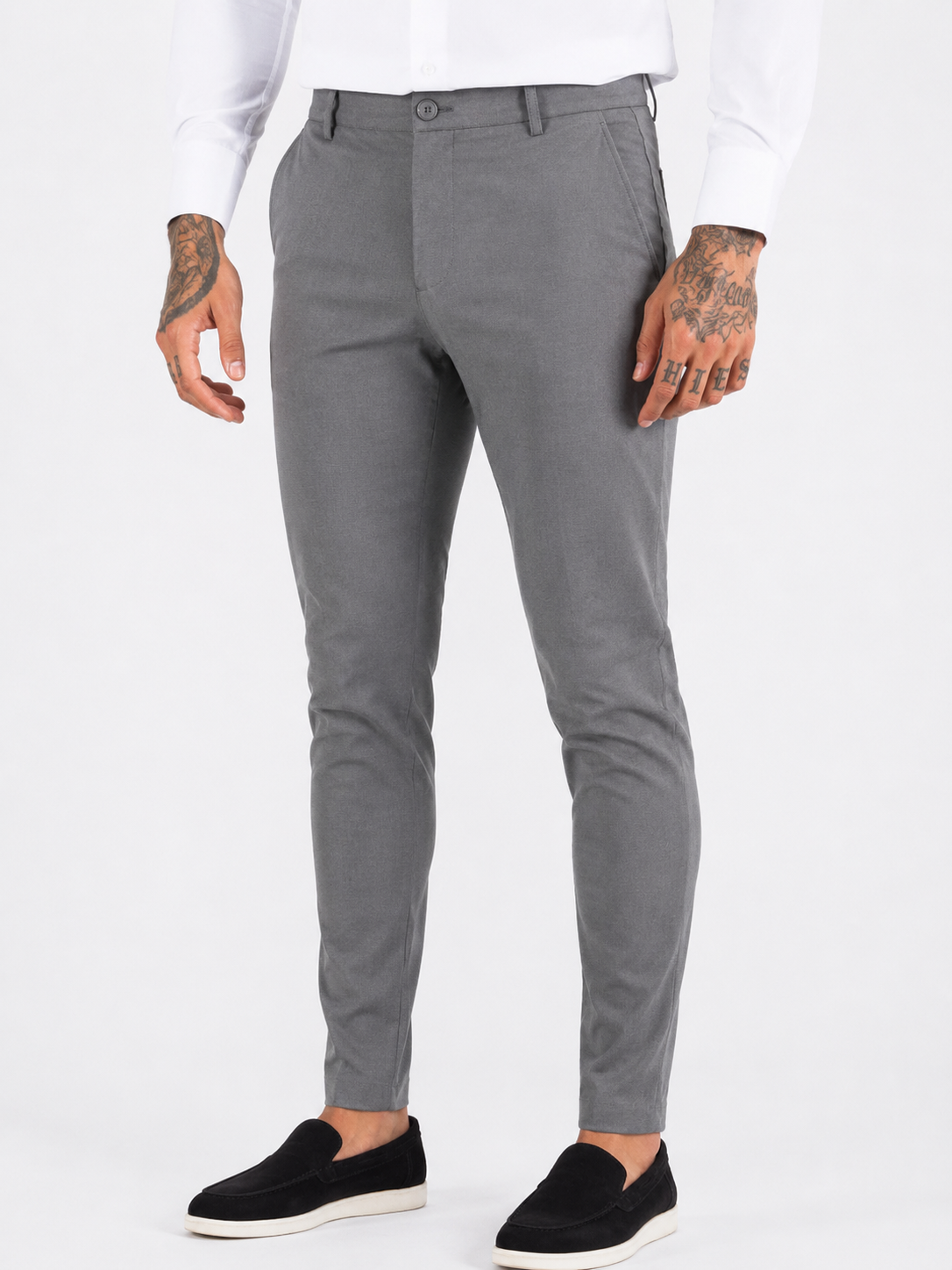 Pantalon slim sur mesure - Gris