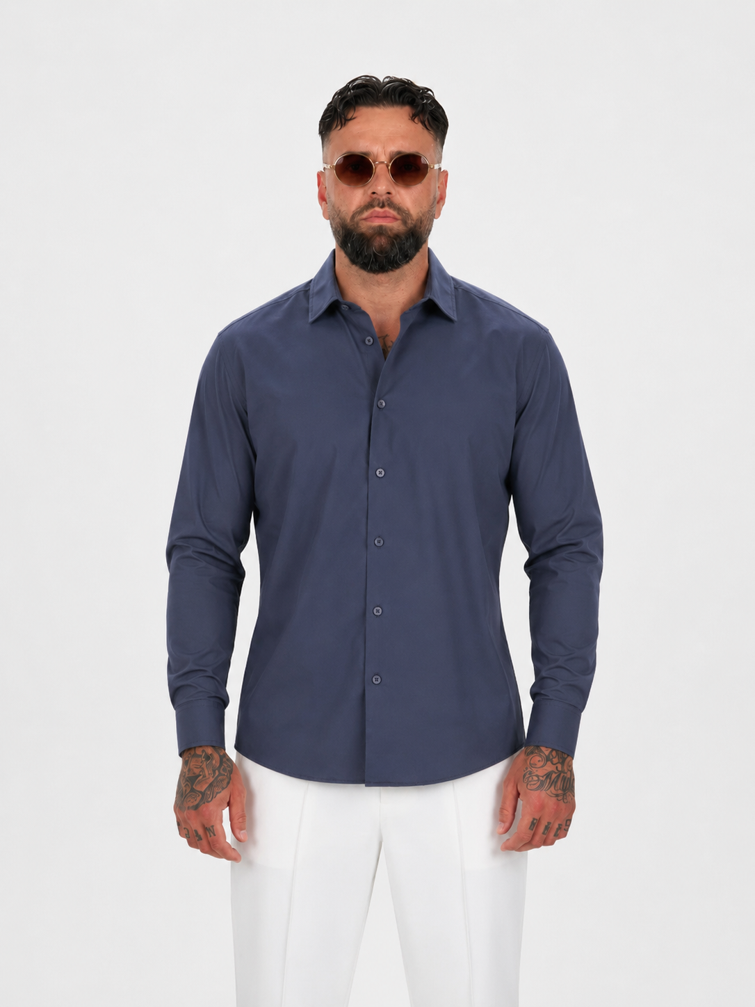 Chemise boutonnée - Bleu marine