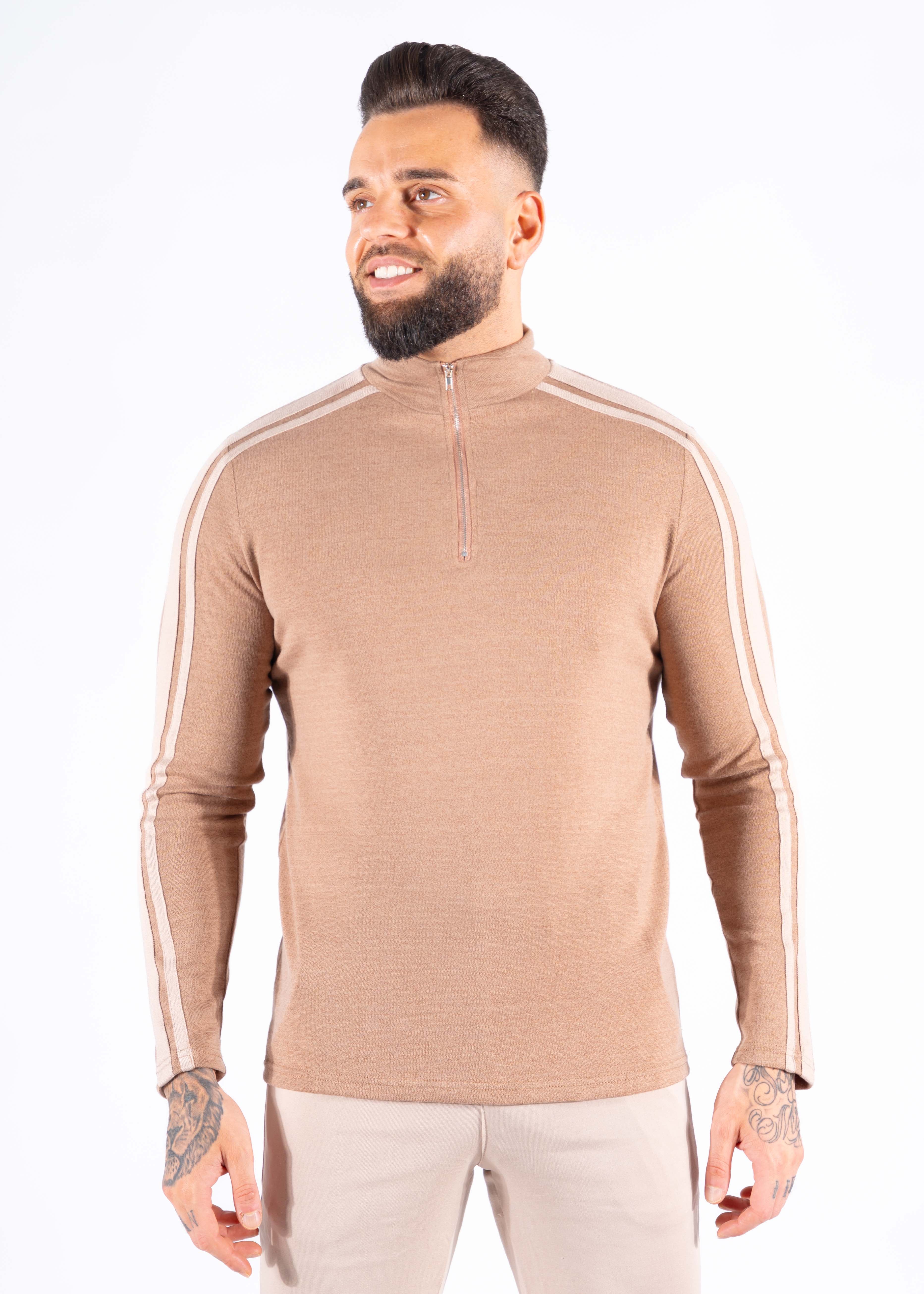 Zipper pluche light brown