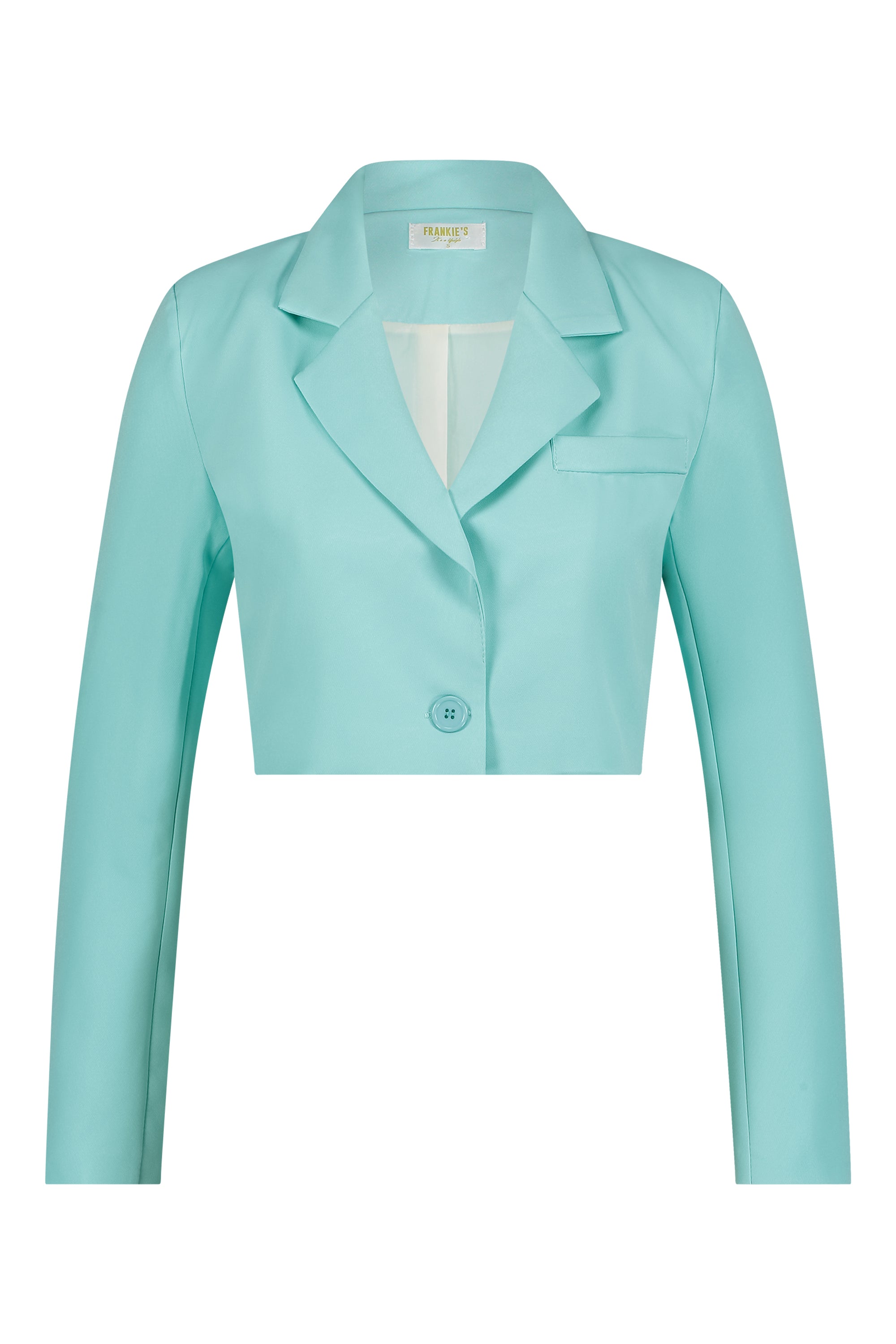 Kurzer Blazer in Tiffany-Blau