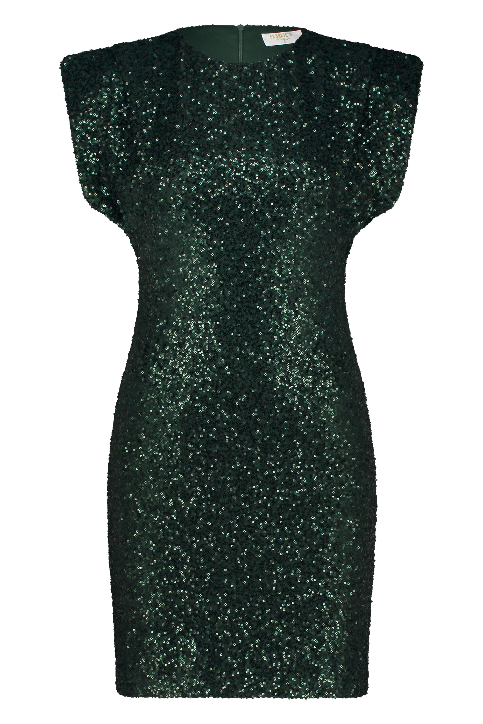 Party glitter dress shoulder pads green