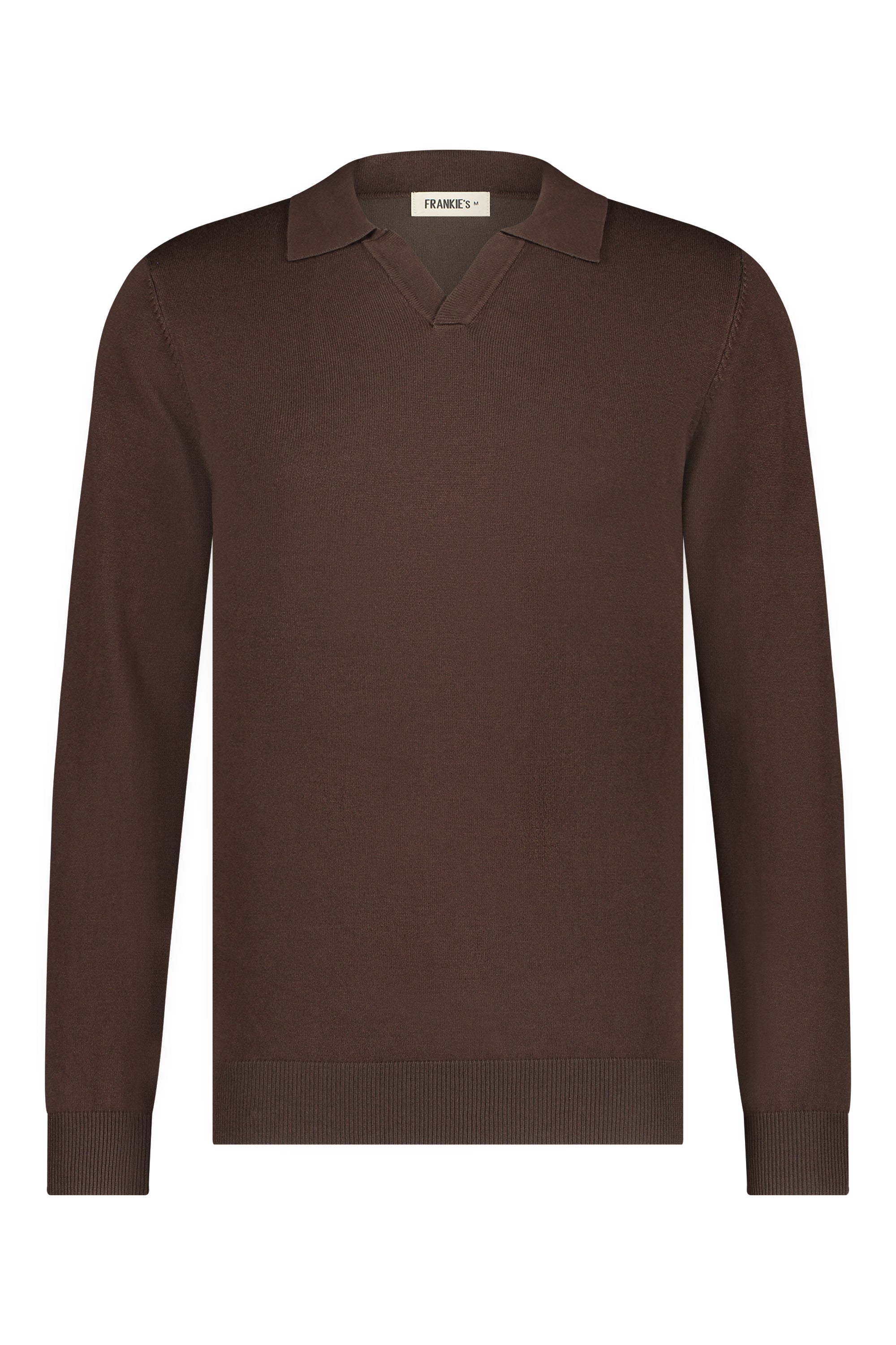 Polo knitwear long sleeve brown