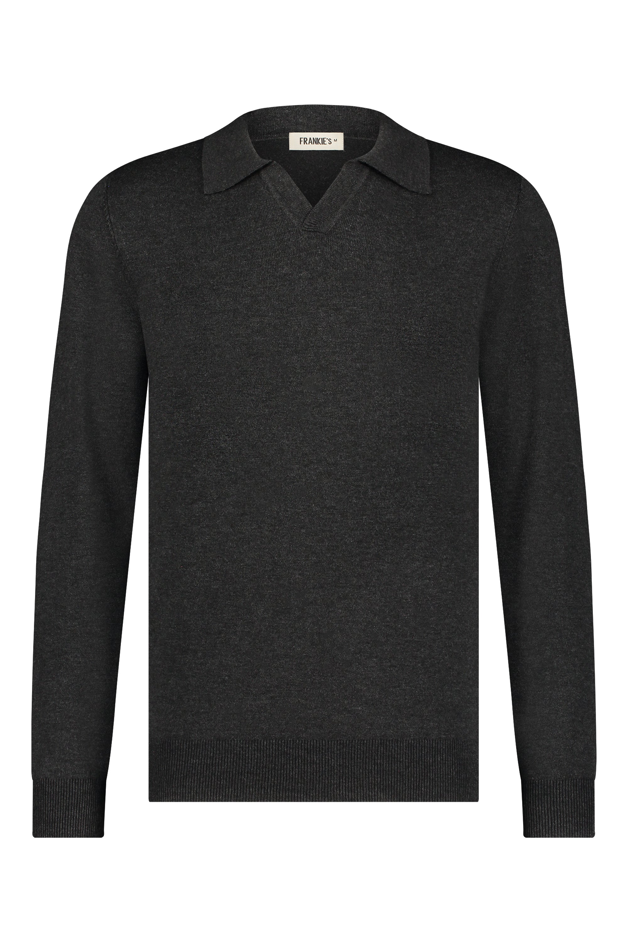 Polo knitwear long sleeve dark grey