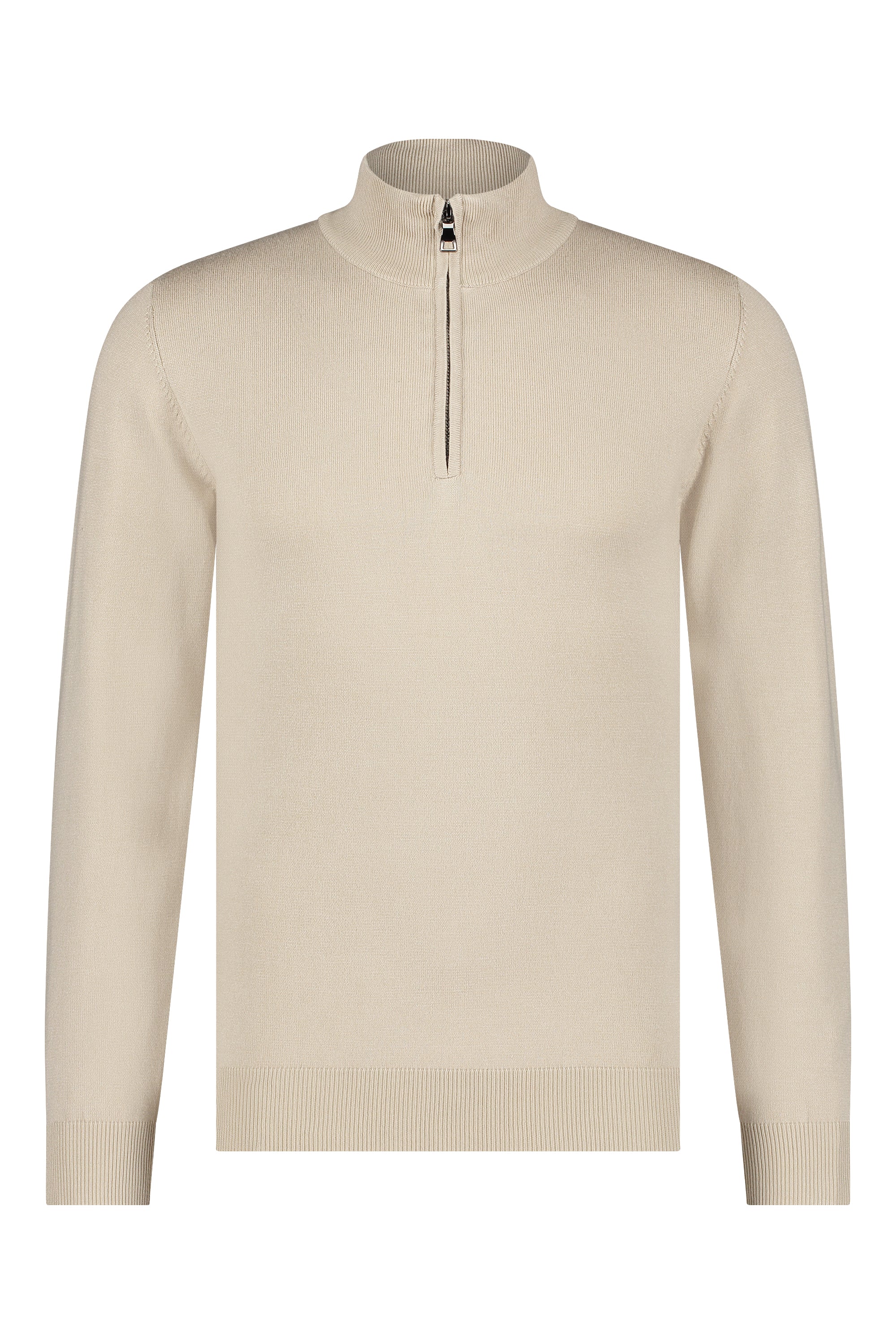 Pullover mit Reißverschluss beige