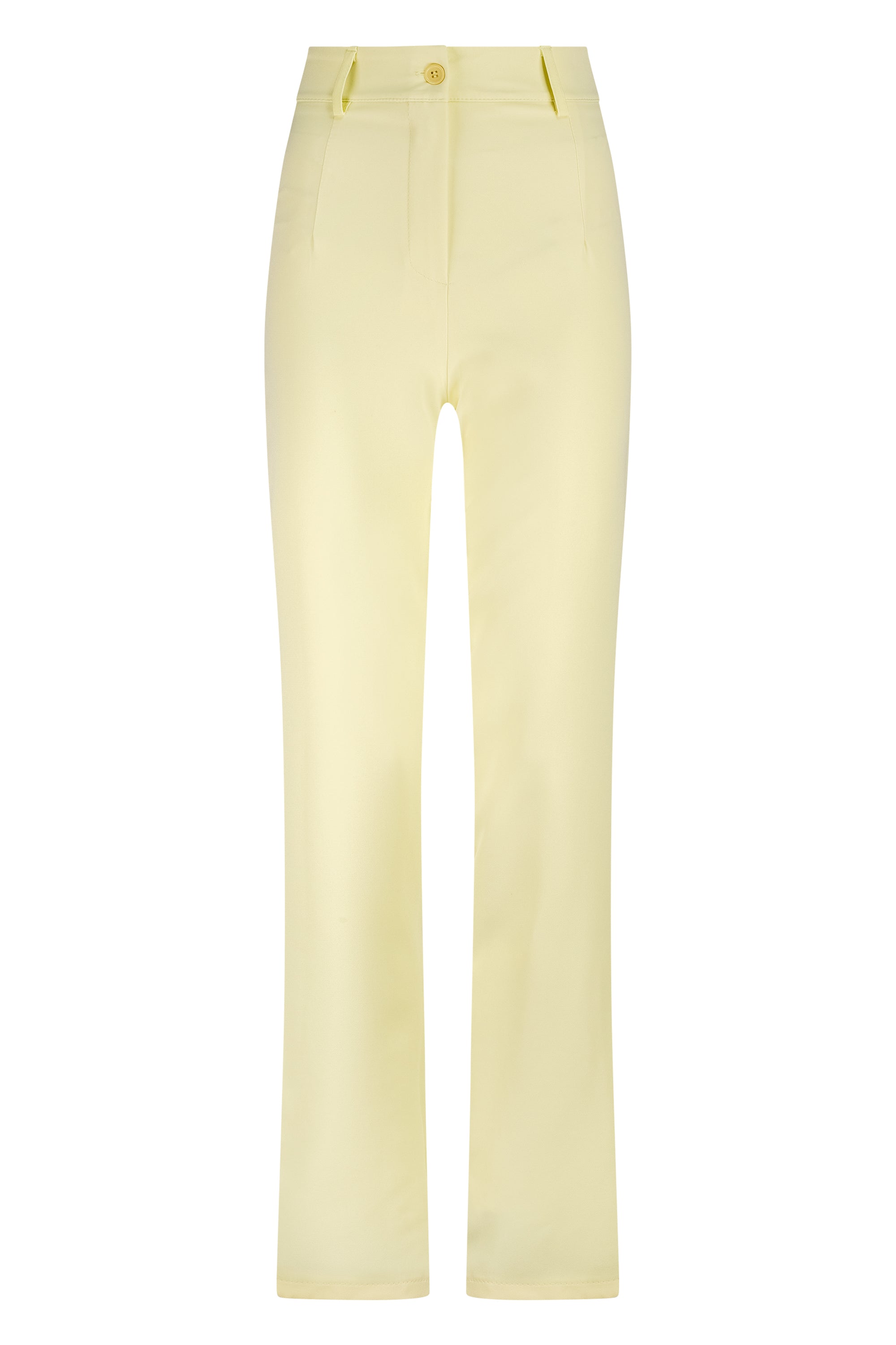 Pantalon straight fit butter yellow