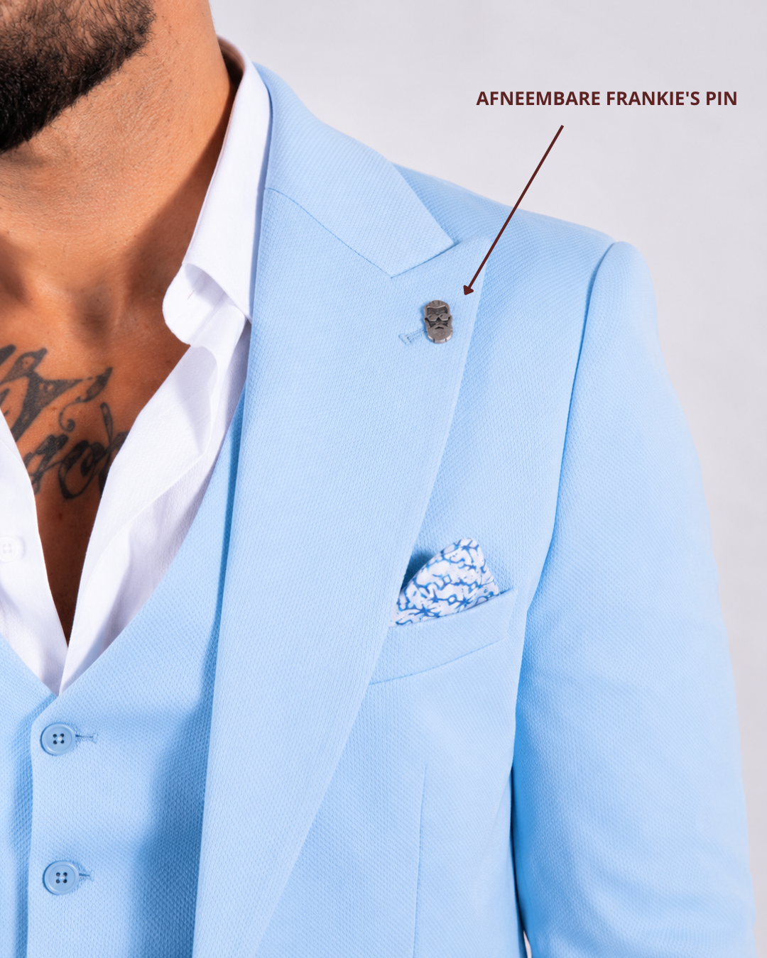 Suit Three Piece Havana Light Blue - Frankie's