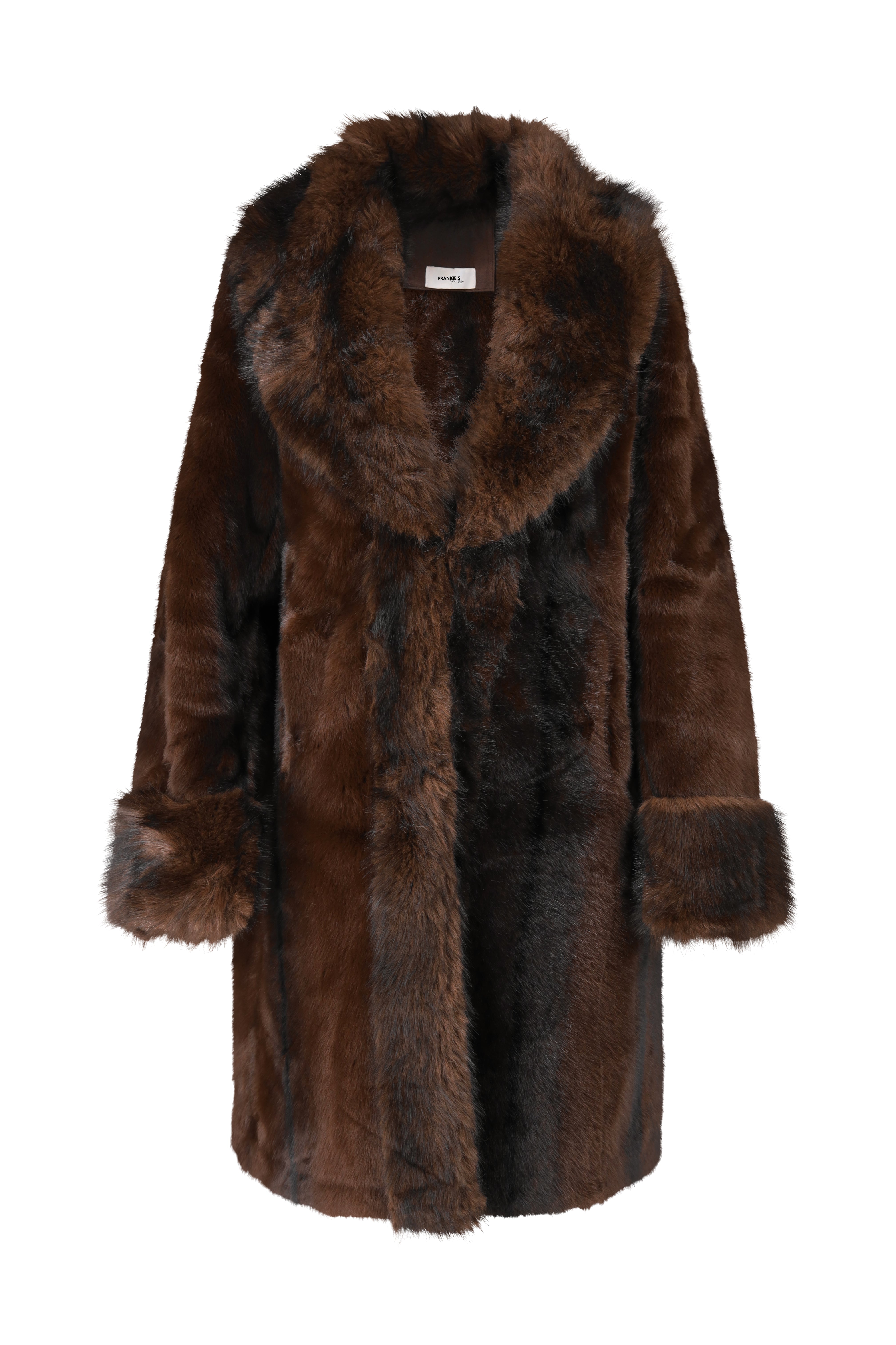 Faux Fur Jacket - Brown