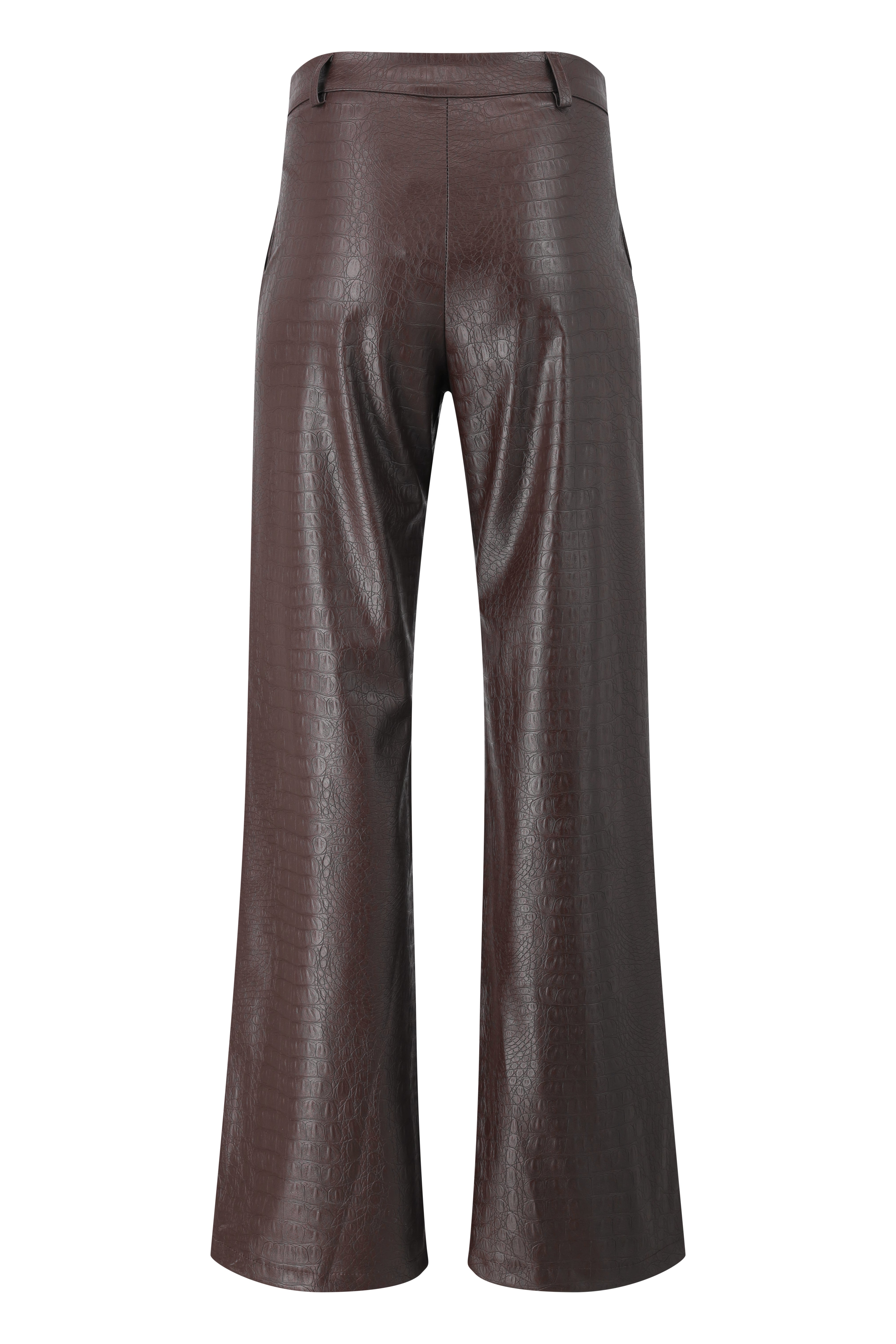 Pantalon aus Kunstleder – Braun