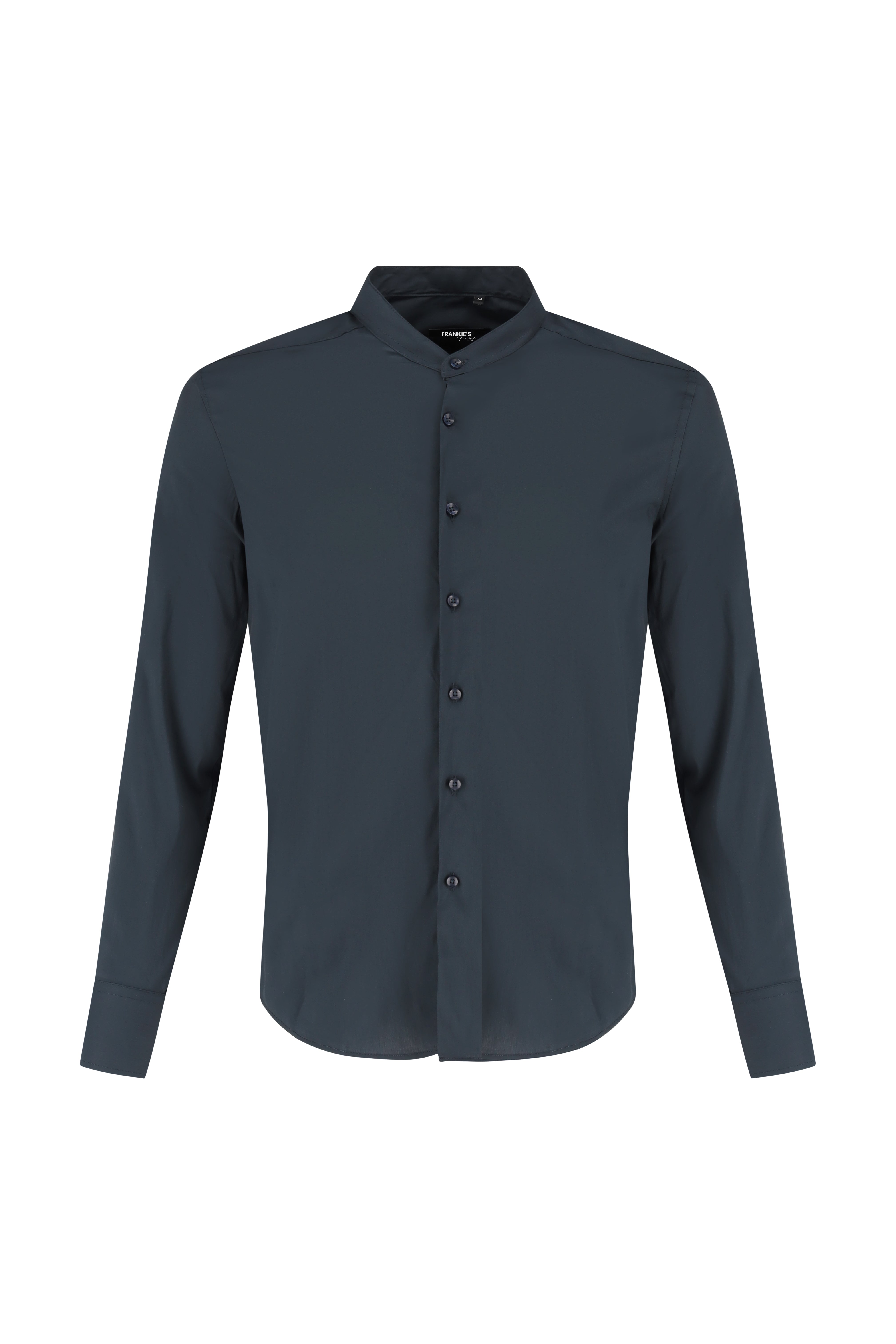 Overhemd Mandarin Collar - Navy