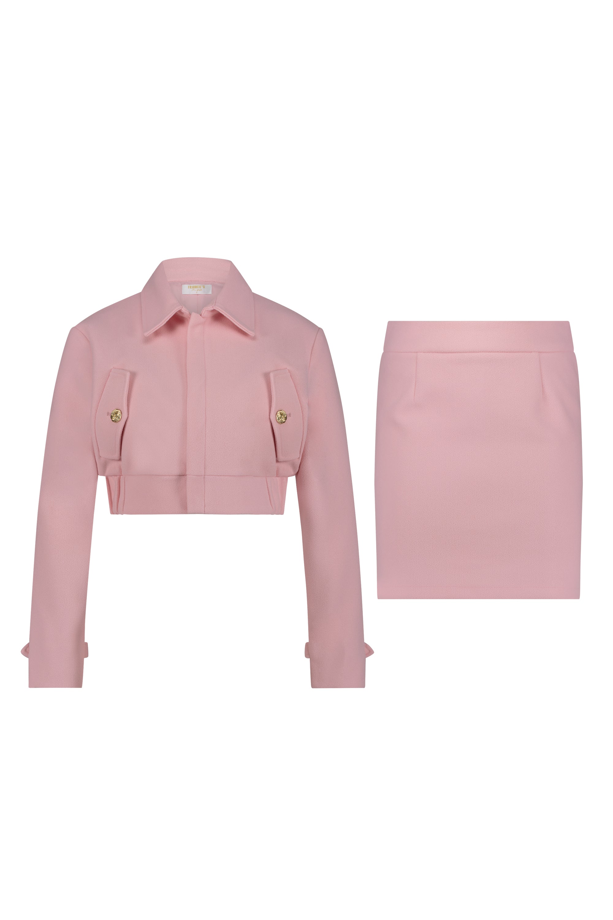 Two piece set teddy pink