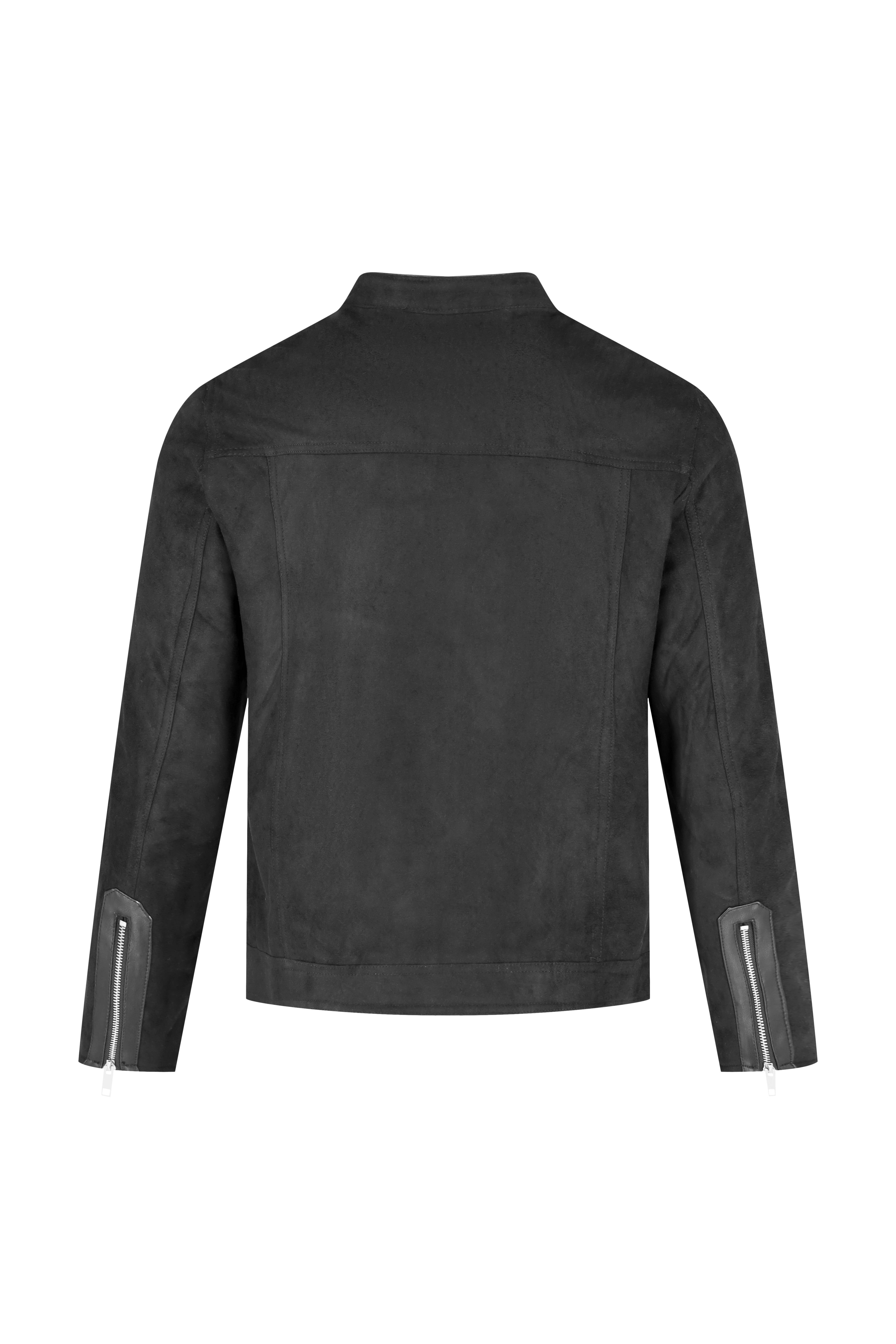 Faux Suede Biker Jacket