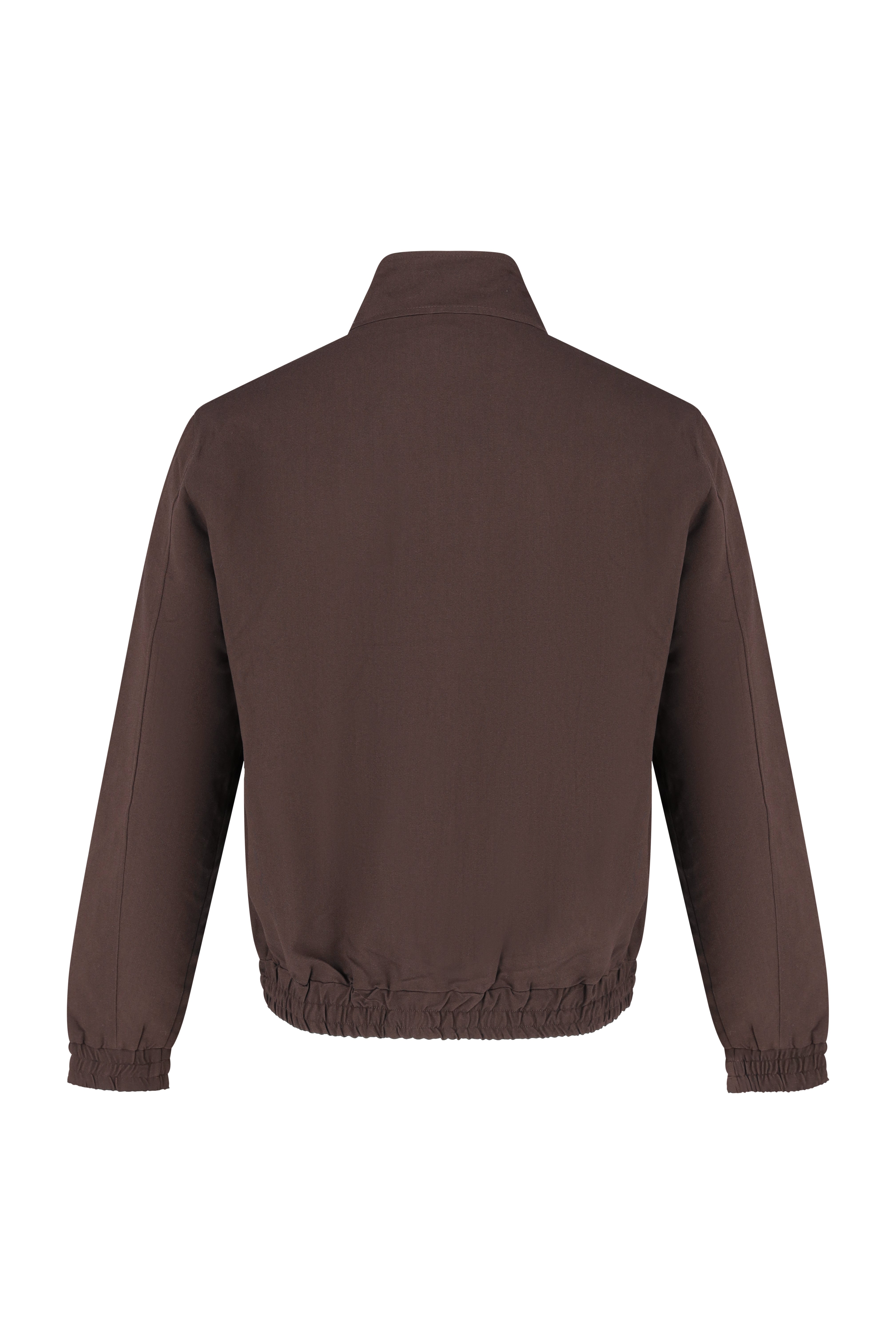 Zip-Up Jacket and Pantalon Set - Brown