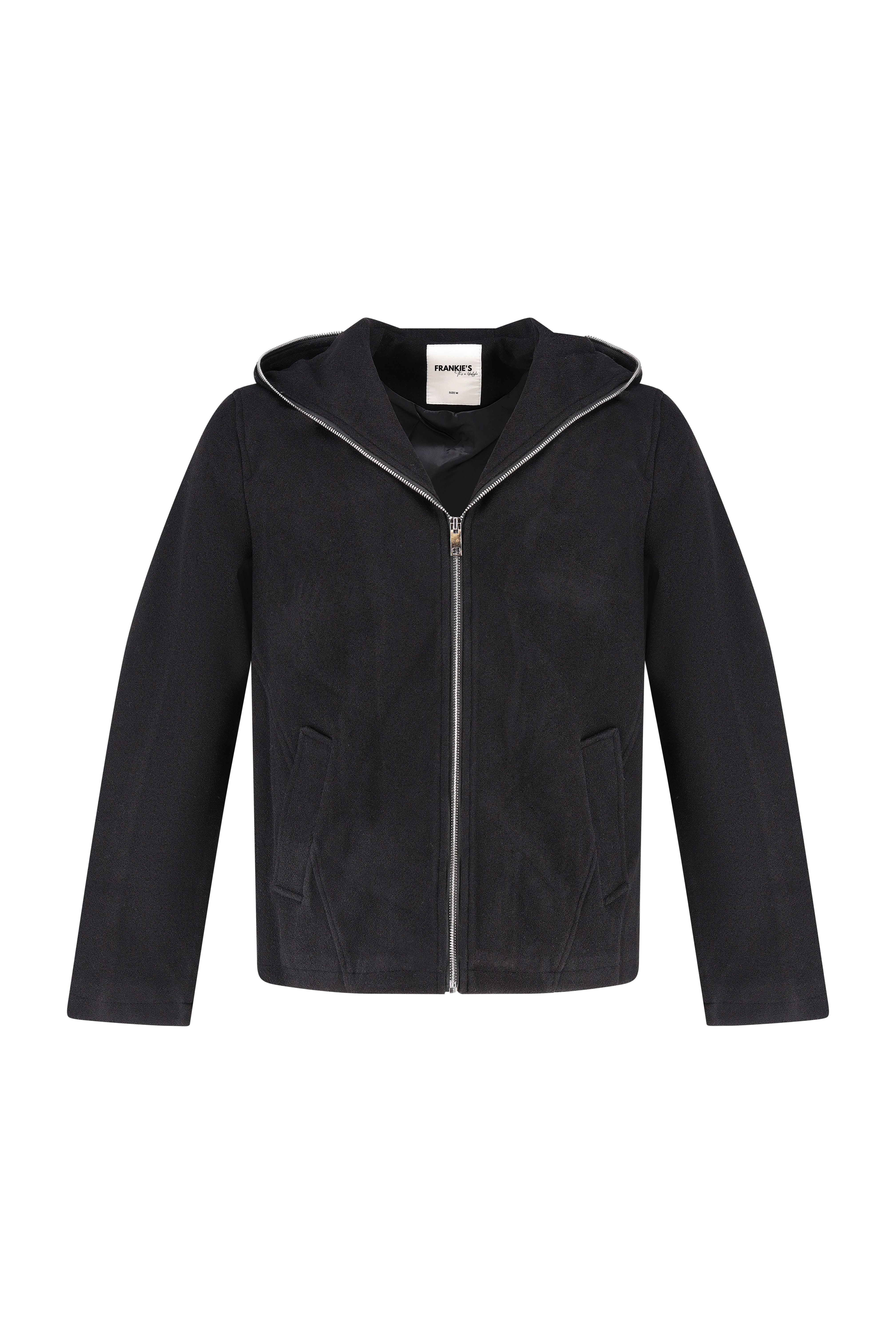 Minimalist Zip Hoodie - Black