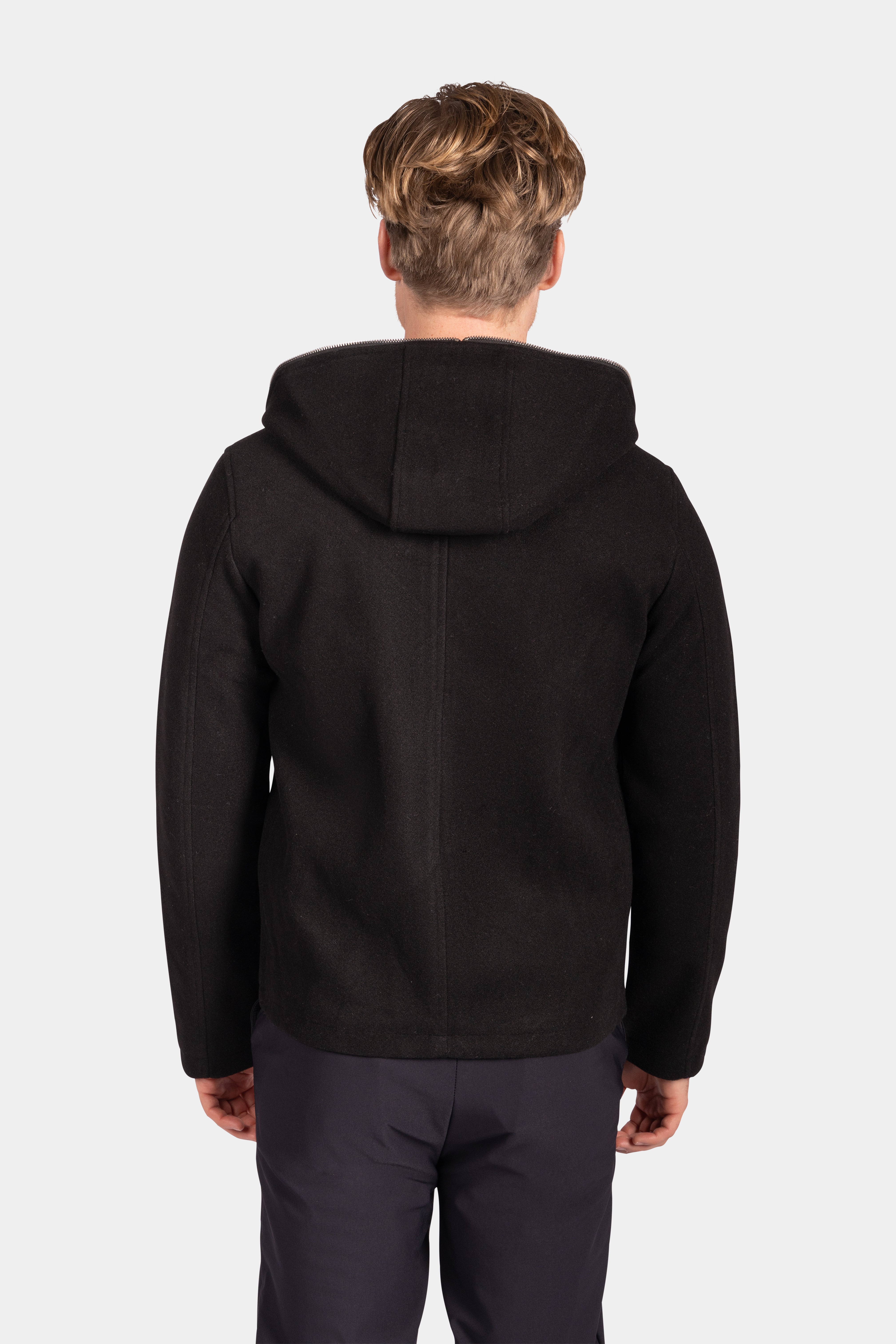 Minimalist Zip Hoodie - Black