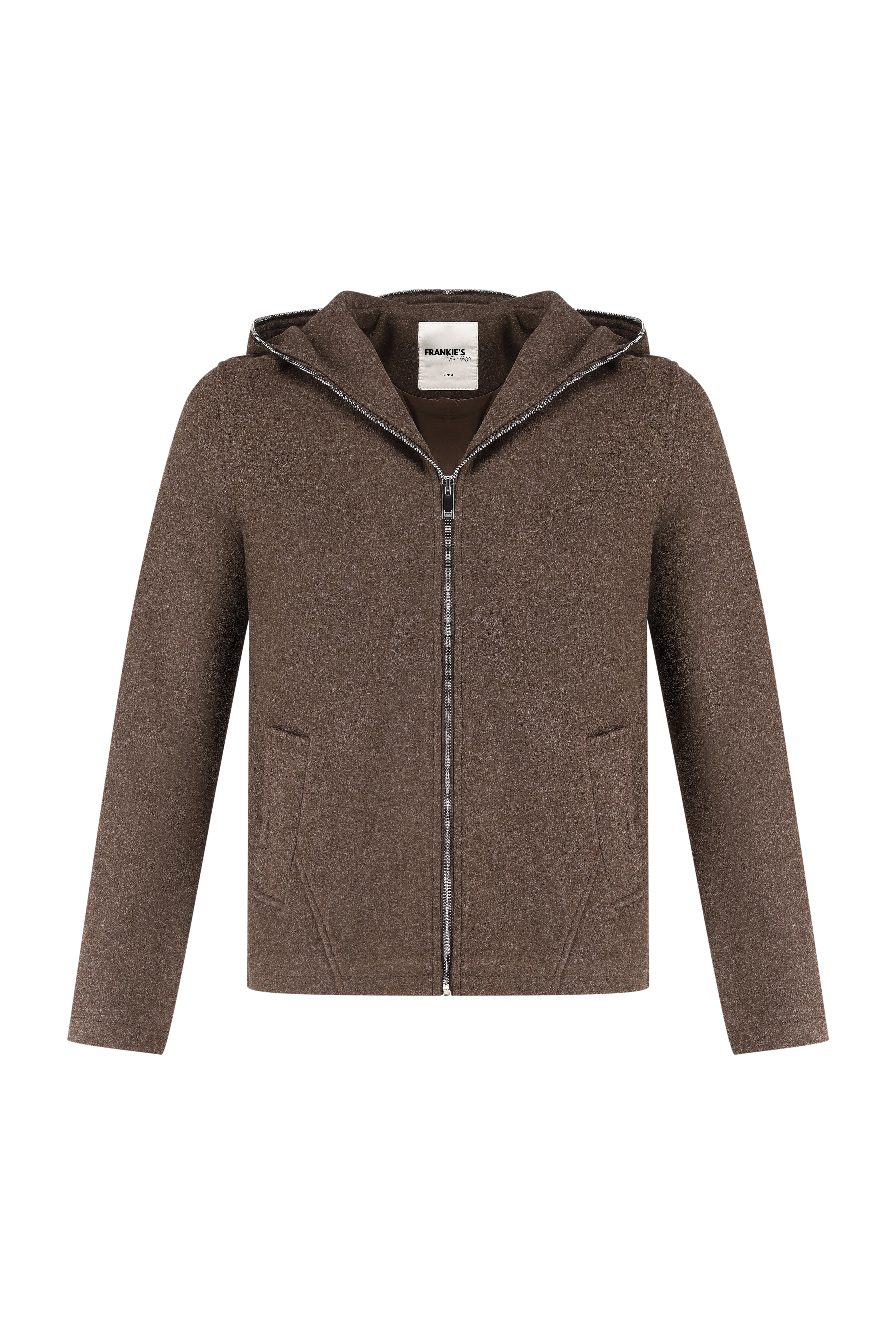 Minimalist Zip Hoodie - Brown