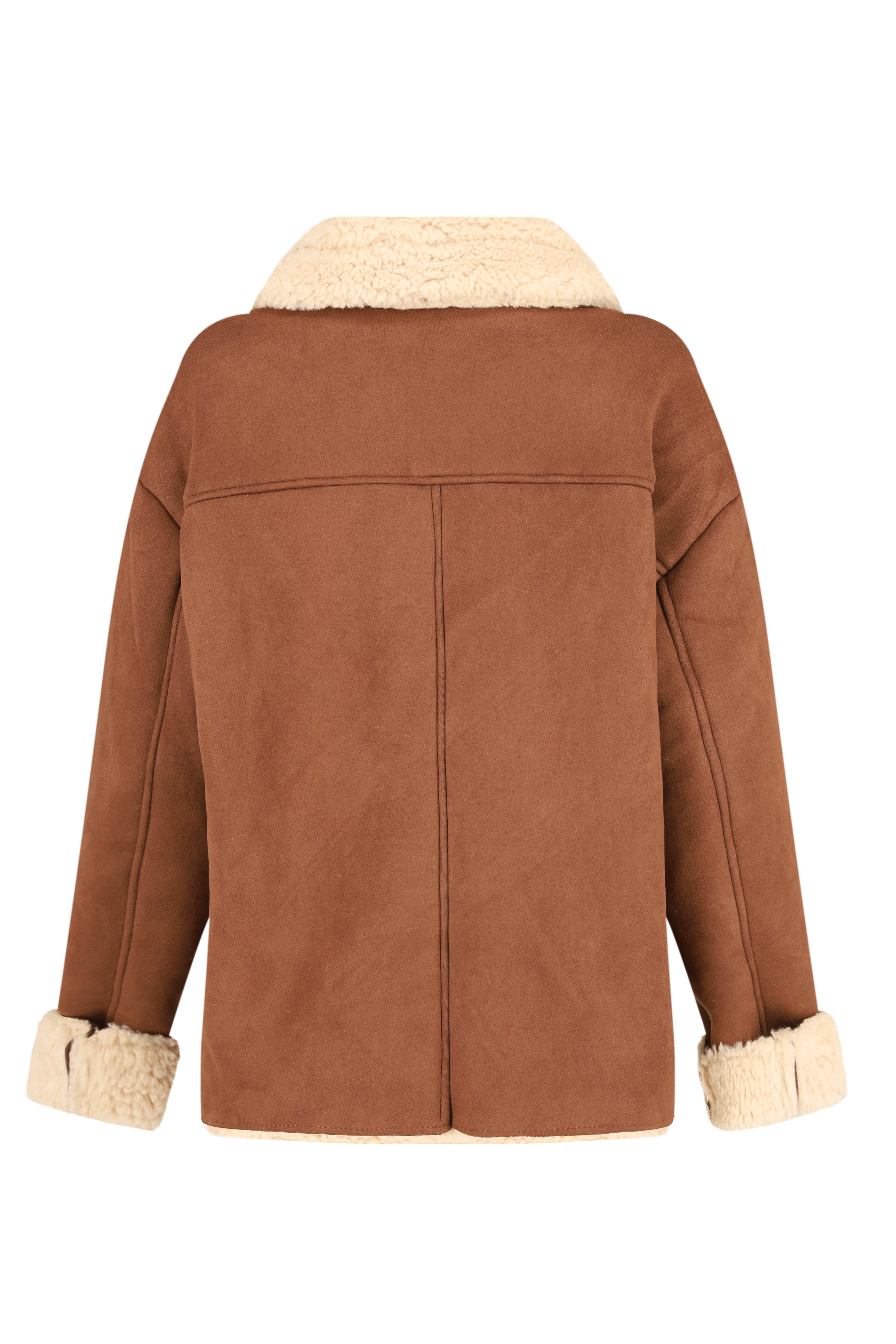 Aviator-Mantel aus Wildlederimitat