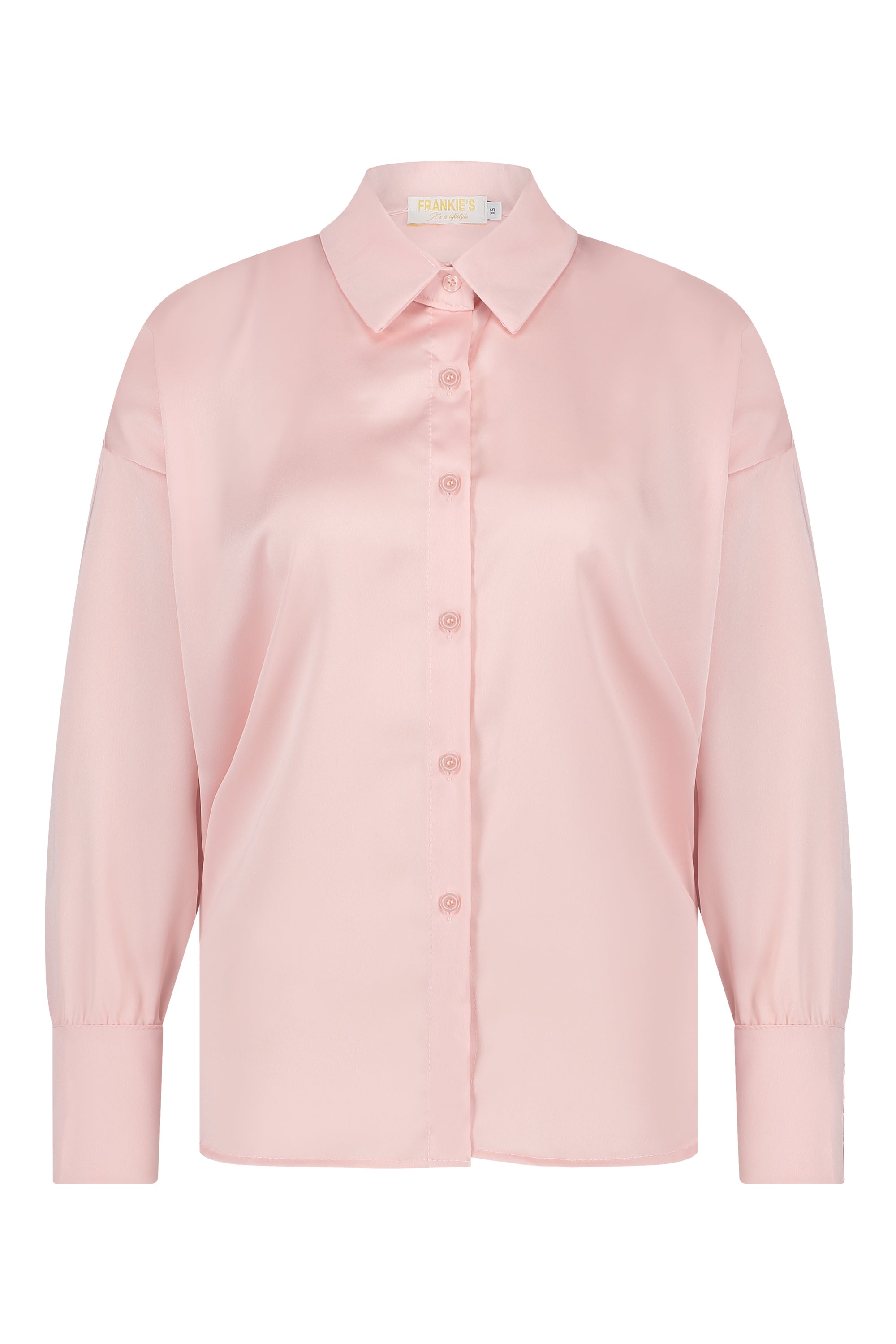 Satinbluse rosa