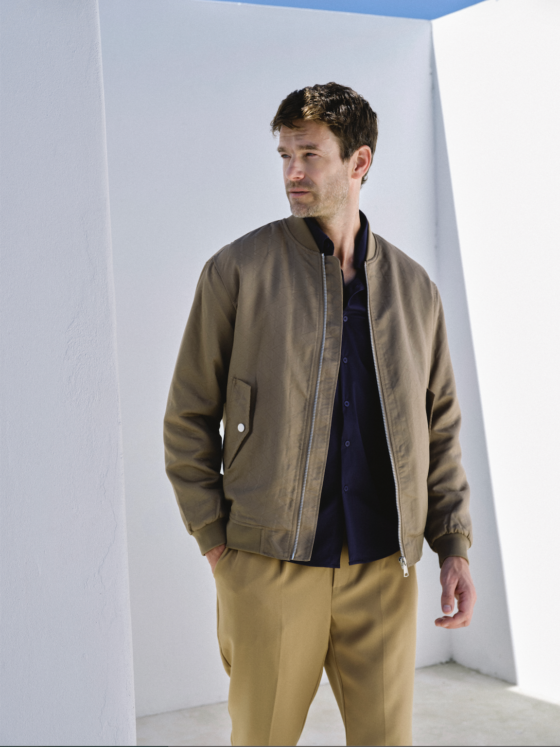 Smart Bomber Jacket - Brown - Frankie's