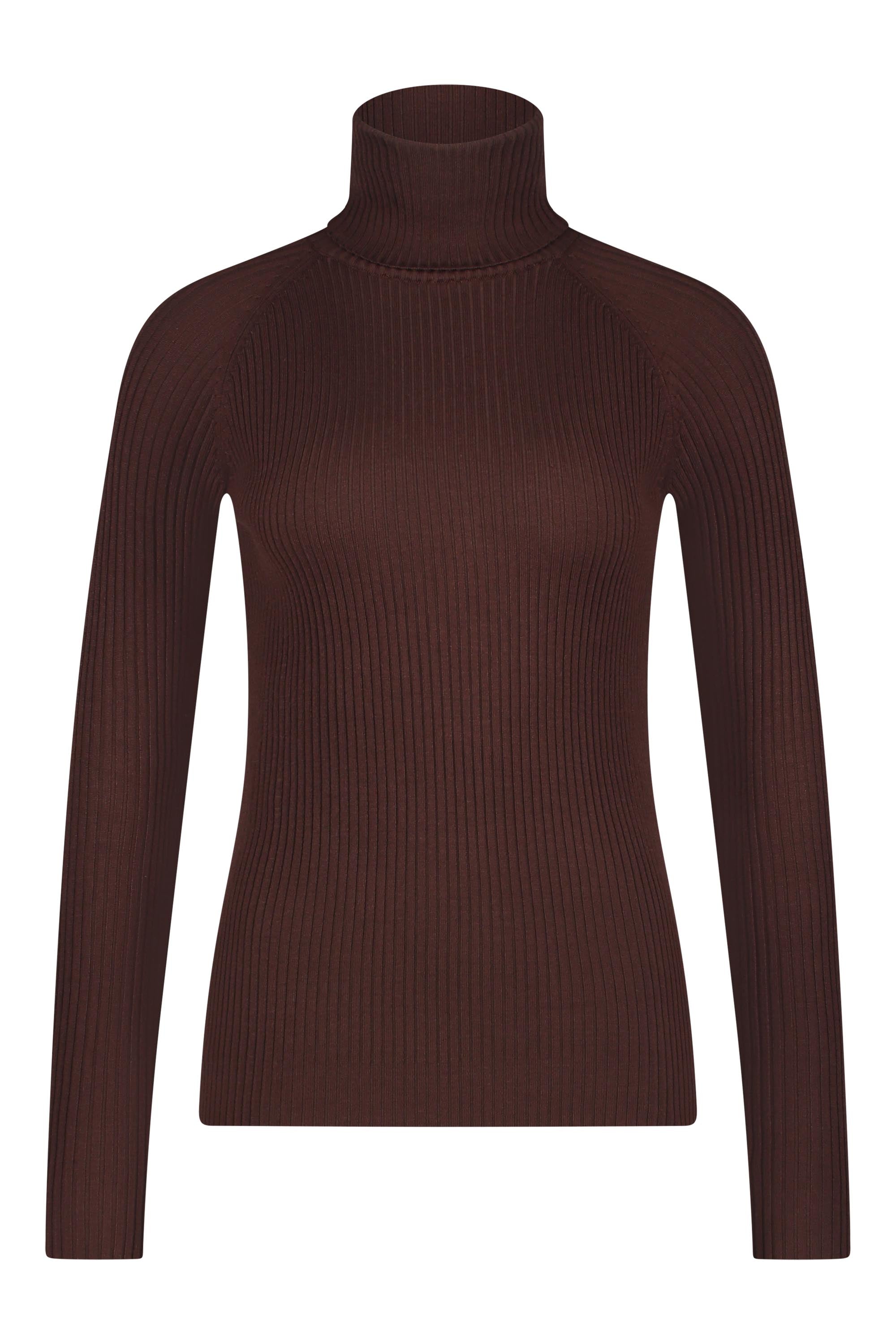 Turtleneck knitwear brown