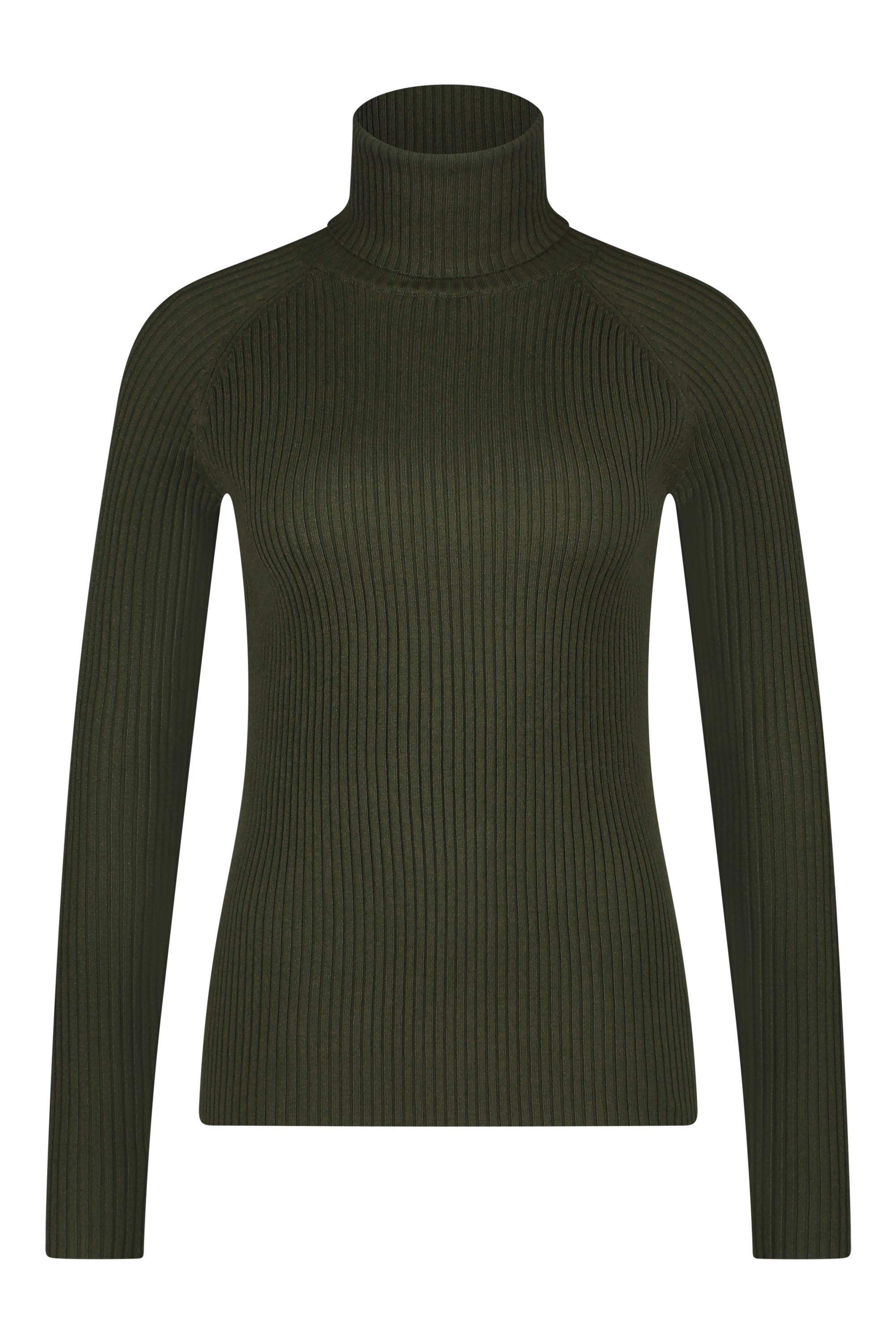 Turtleneck knitwear khaki