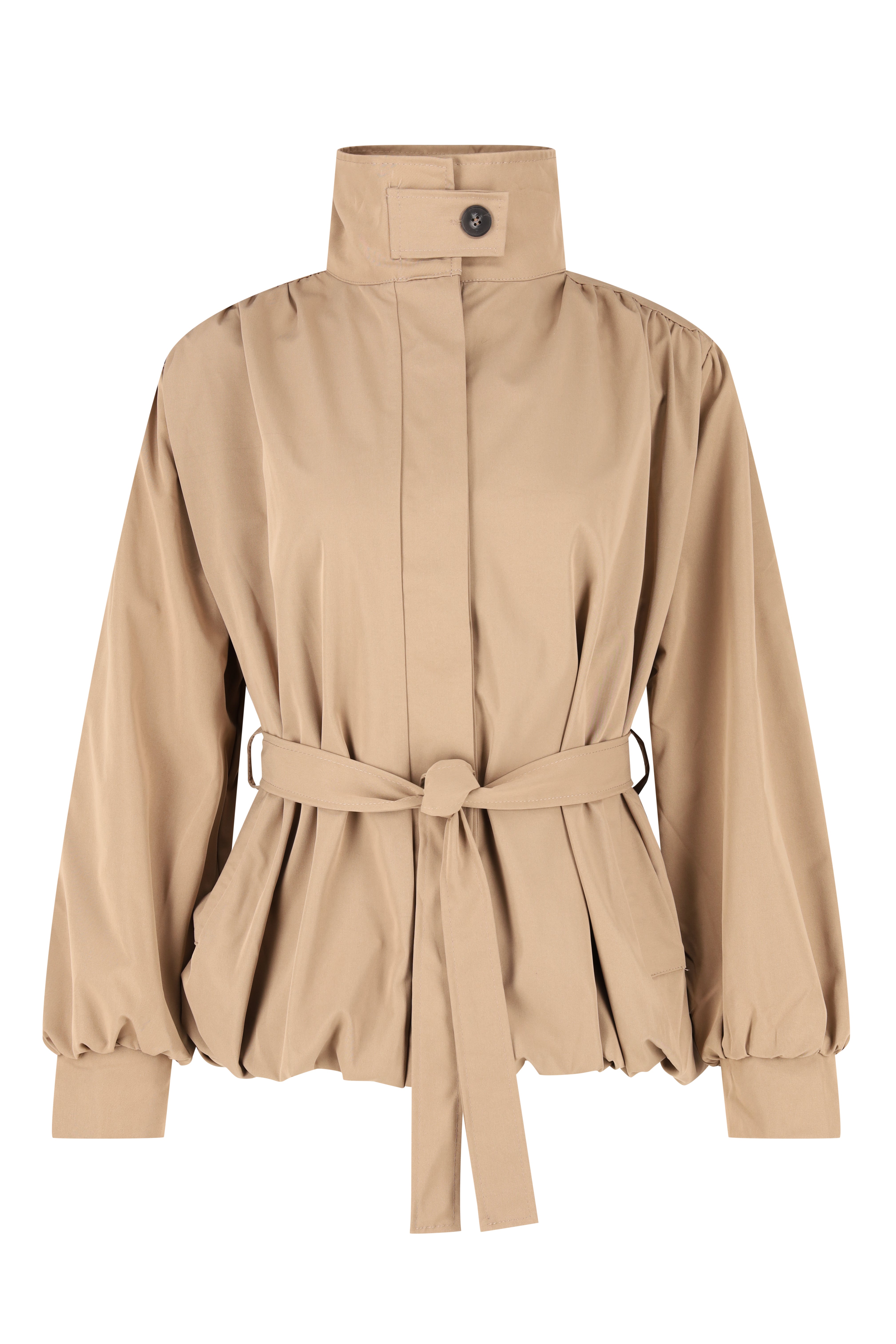 Belted Bubble Jacket - Camel