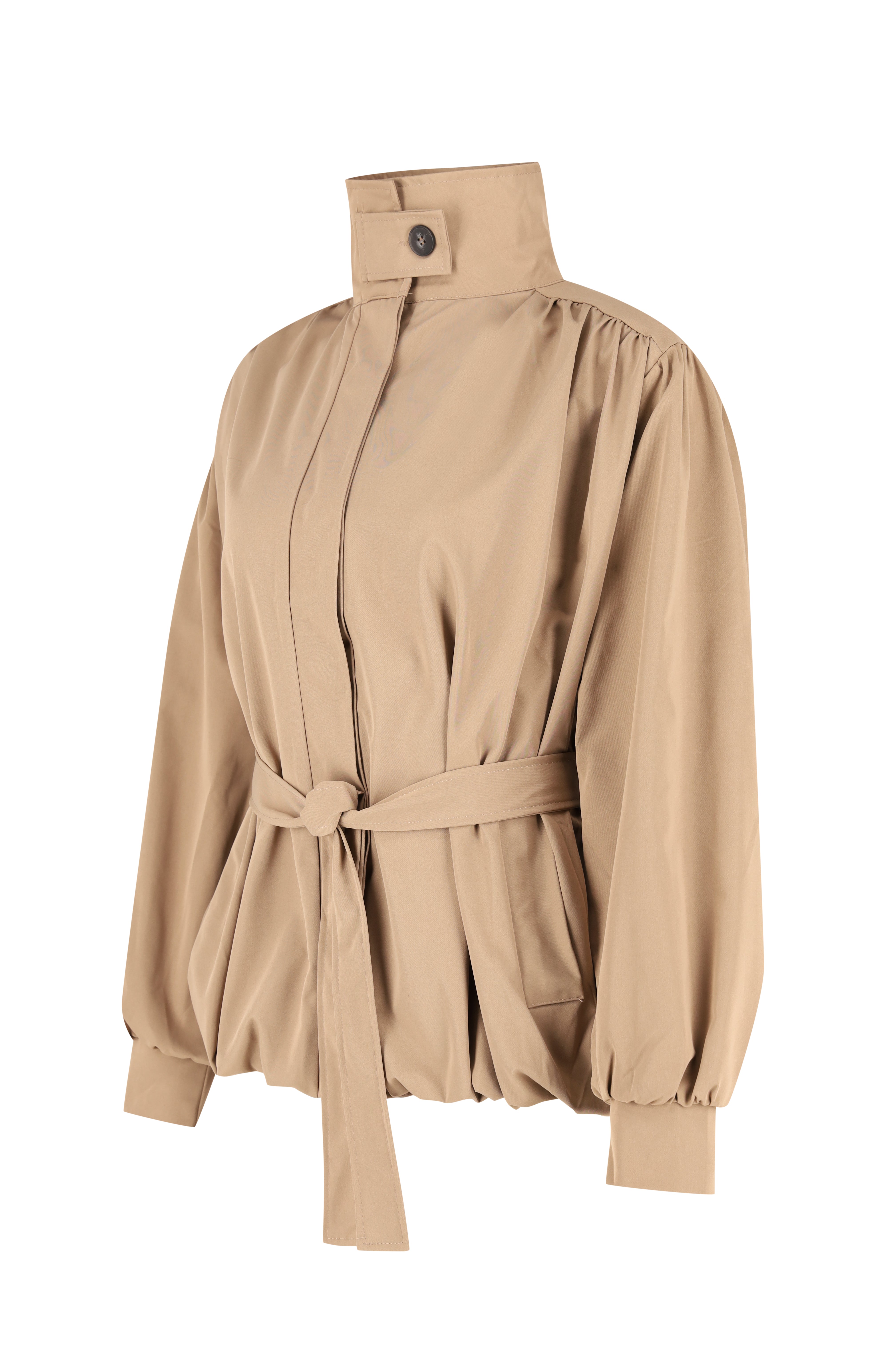 Belted Bubble Jacket - Camel