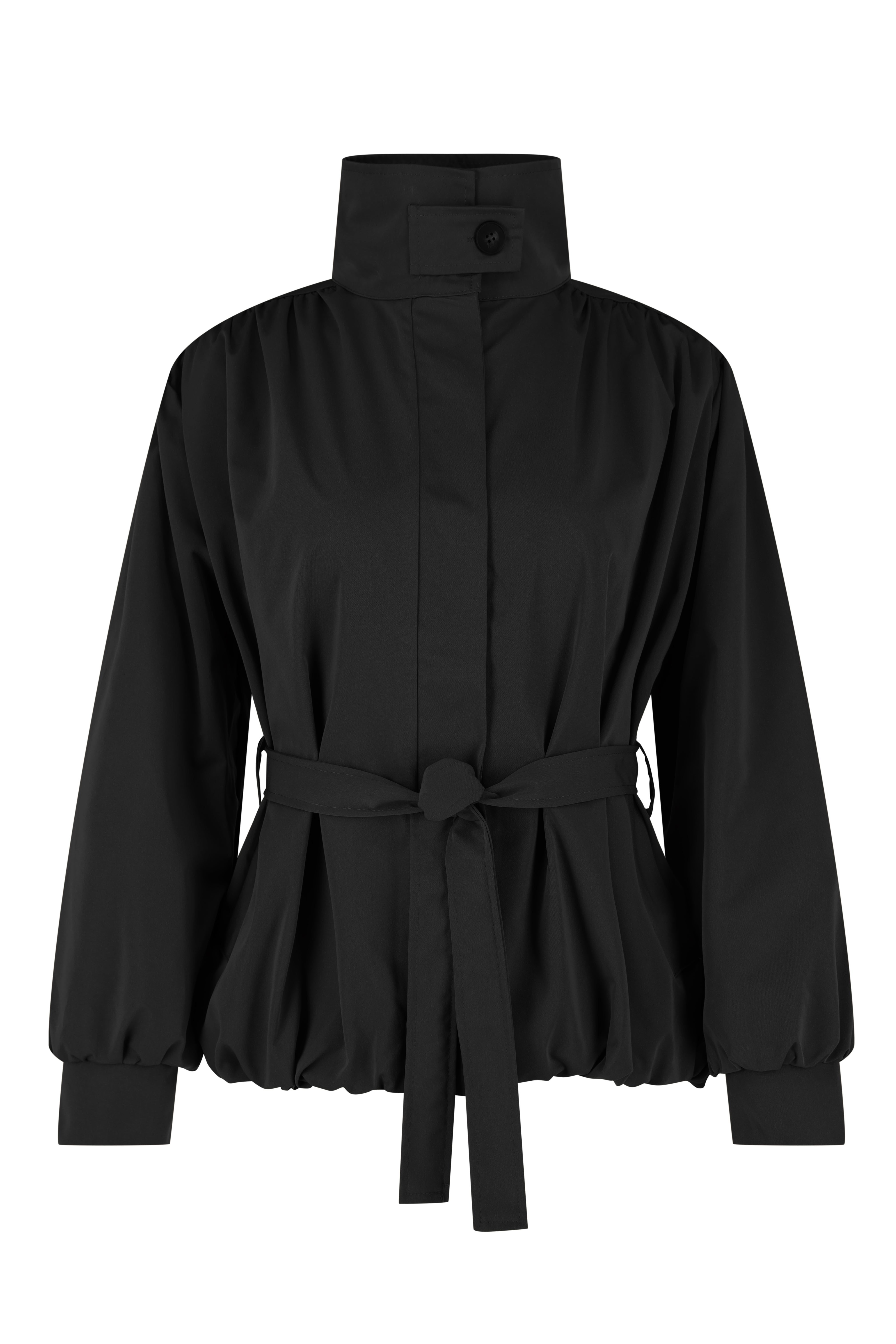 Belted Bubble Jacket - Black