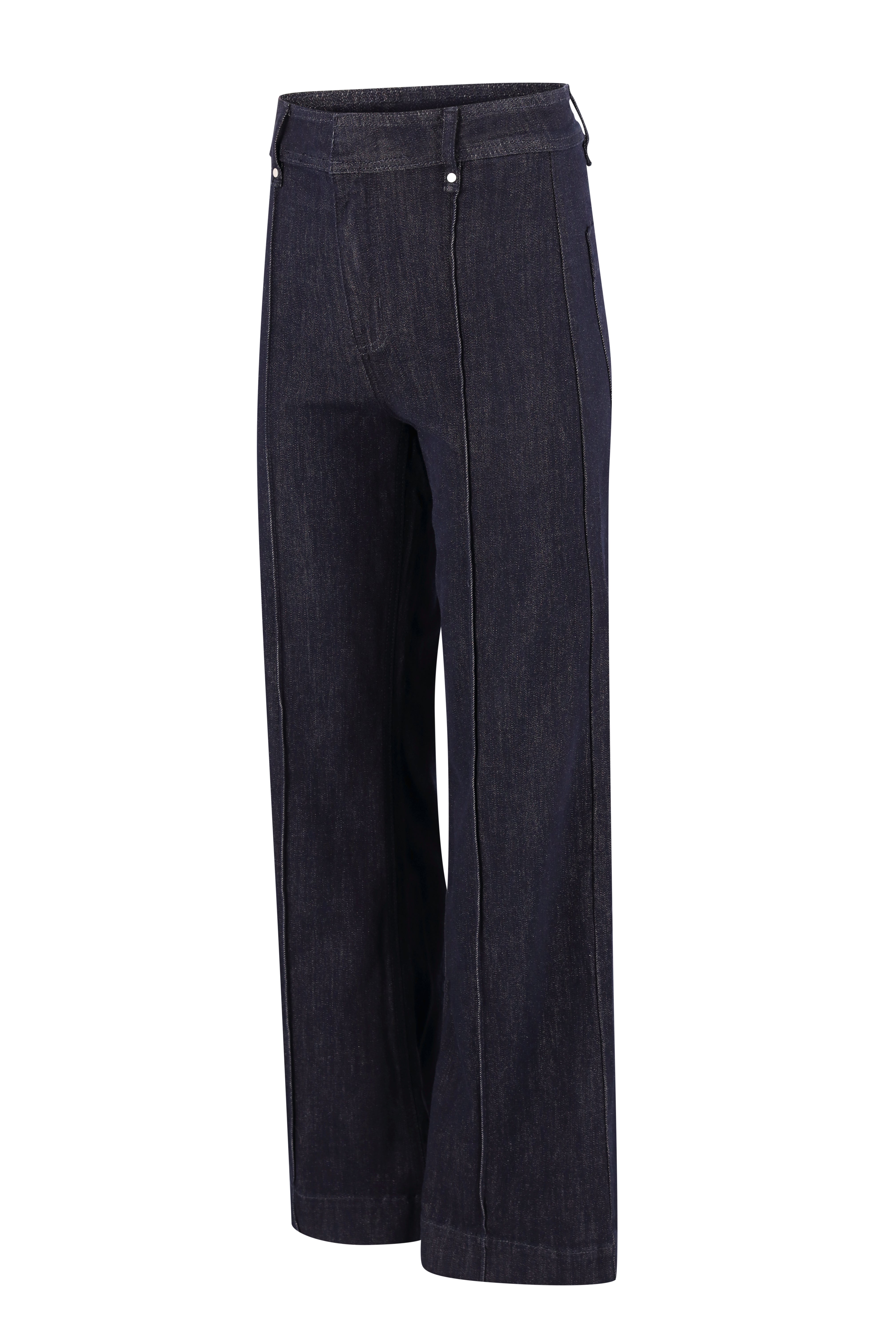 High Waist Slight Flare Jeans - Navy
