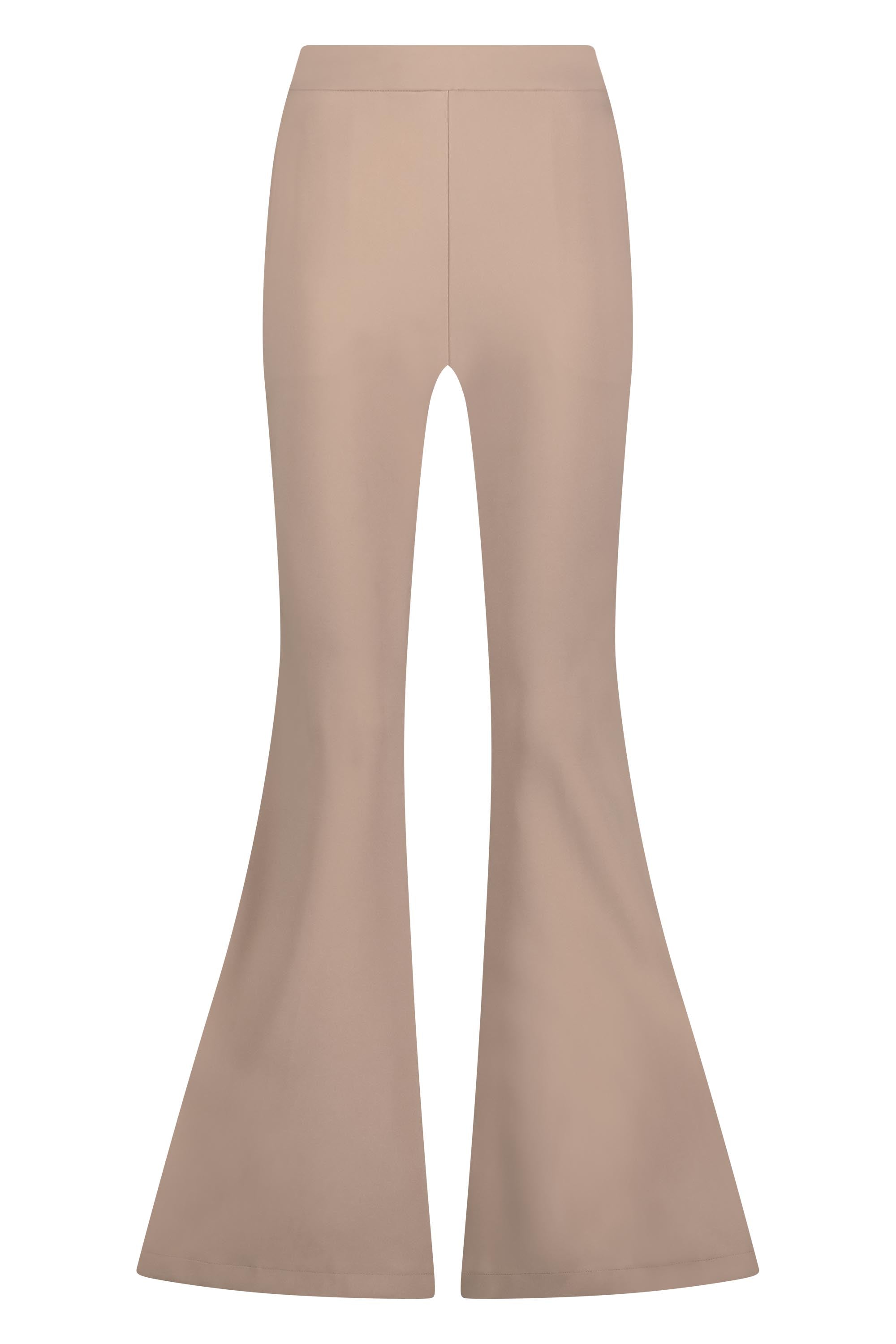 Flared pantalon beige